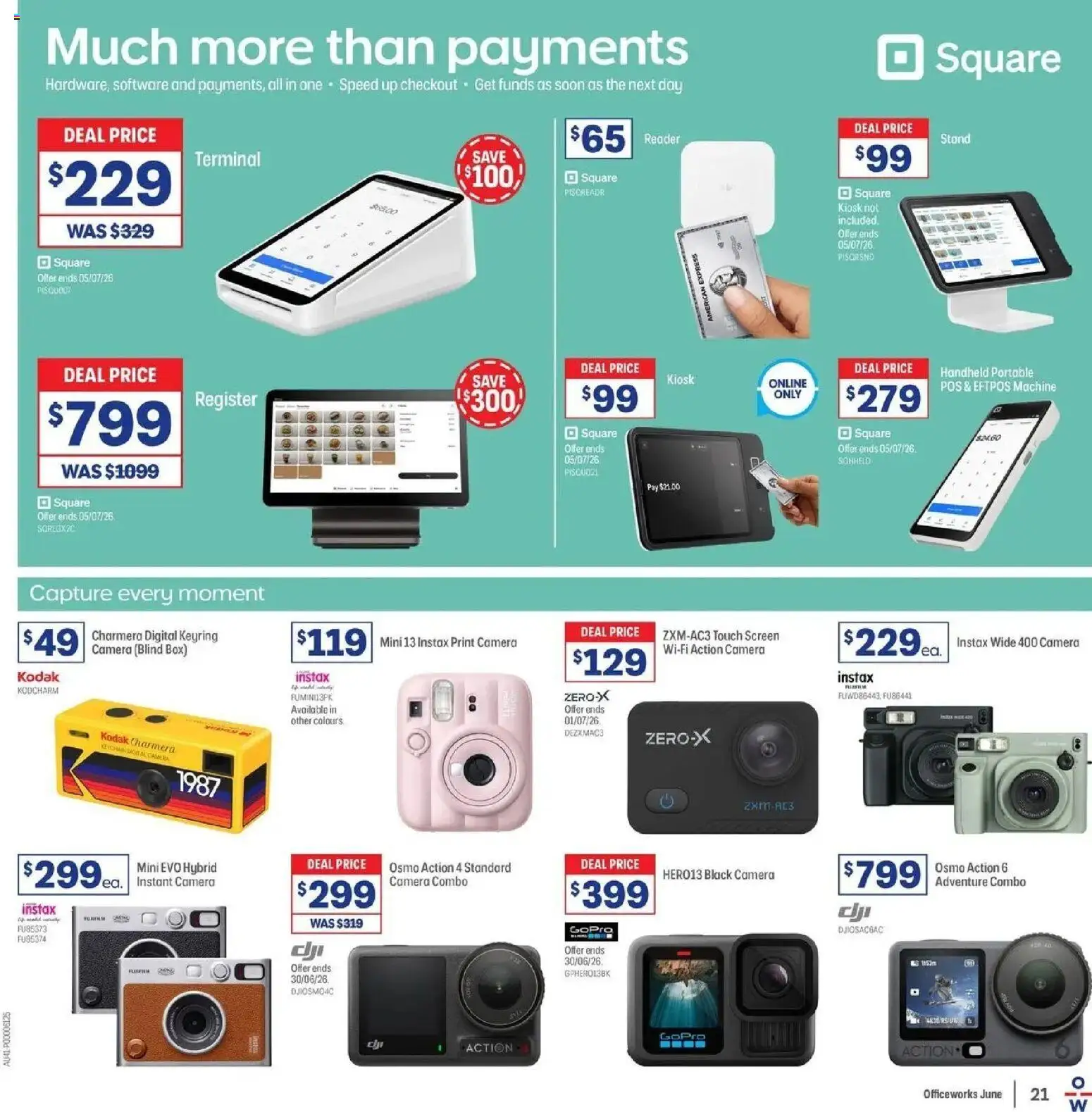 Officeworks catalogue - valid from 27.05.2026 | Page: 21 | Products: Box, Camera, Portable, Screen