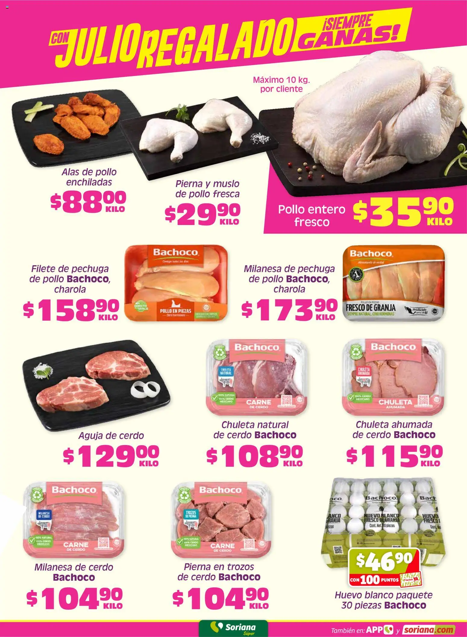 Nuevas ofertas de Soriana válidas en toda la República Mexicana desde el 29.05.2026. ¡Encuentra las mejores ofertas en Soriana Fin de Semana Súper: Juárez! | Página: 3 | Productos: Pollo, Milanesa, Huevo, Cerdo