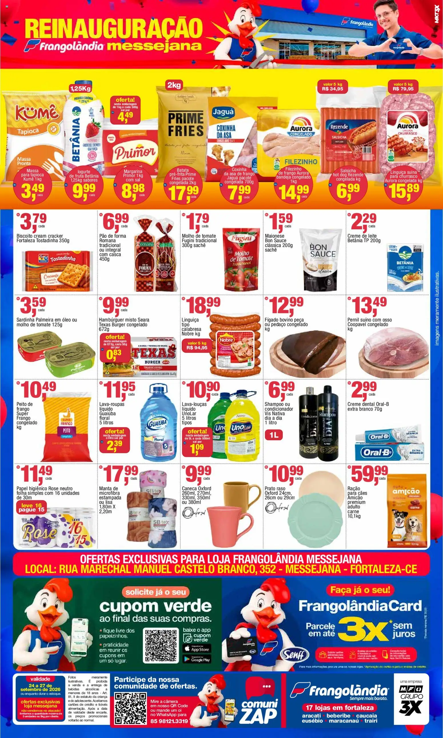 Frangolândia Folheto - válido de 24/09/2026 | Página: 2 | Produtos: Shampoo, Condicionador, Pernil suíno, Cream cracker