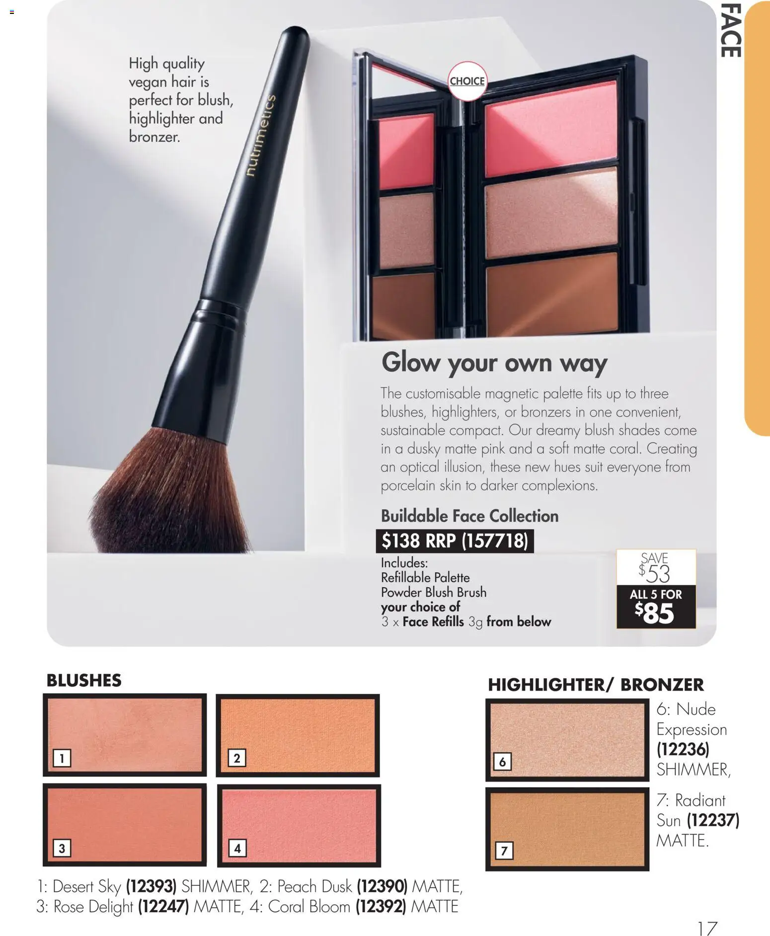 Nutrimetics catalogue - valid from 01.04.2026 | Page: 17 | Products: Highlighter, Brush, Sustainable, Suit
