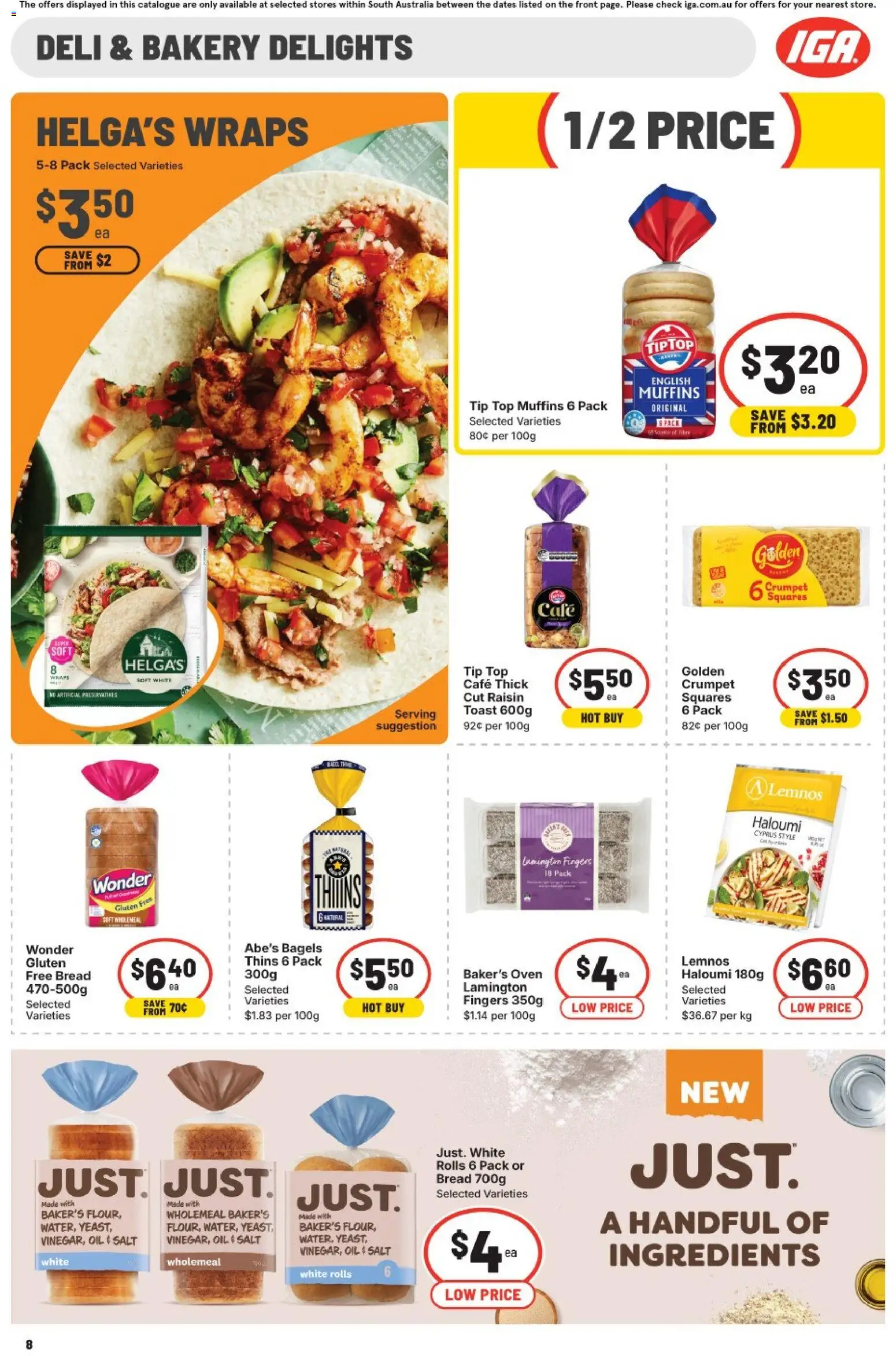 IGA catalogue - valid from 10.06.2026 | Page: 9 | Products: Bagels, Oil, Muffins, Salt