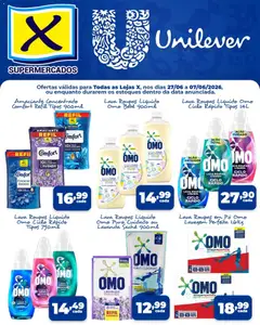 X Supermercados ofertas Unilever - Pré-Visualização do folheto da loja X Supermercados, válido de 27/06/2026