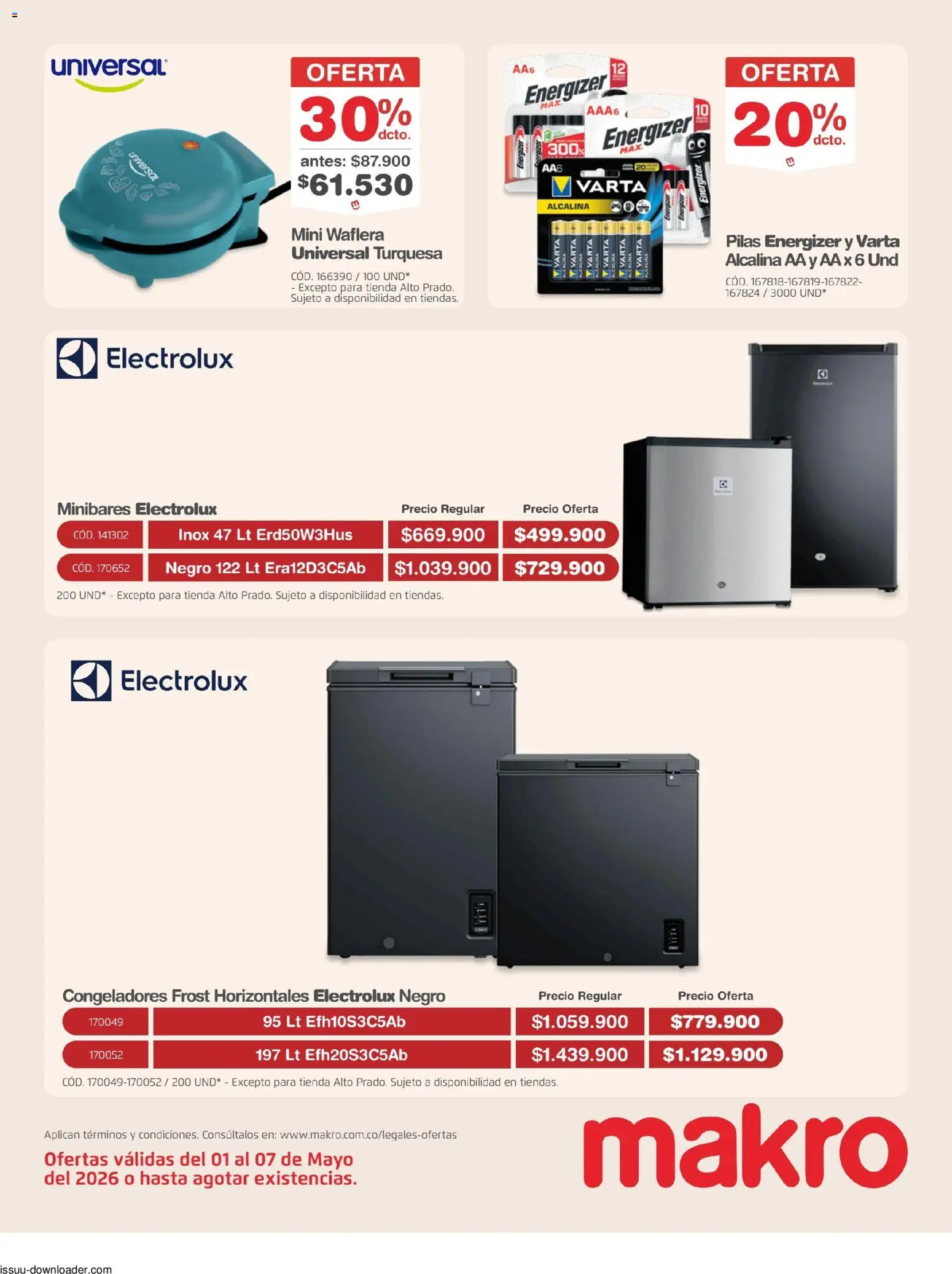 Makro revista - valida desde el 01.05.2026 | Página: 24 | Productos: Pilas, Waflera