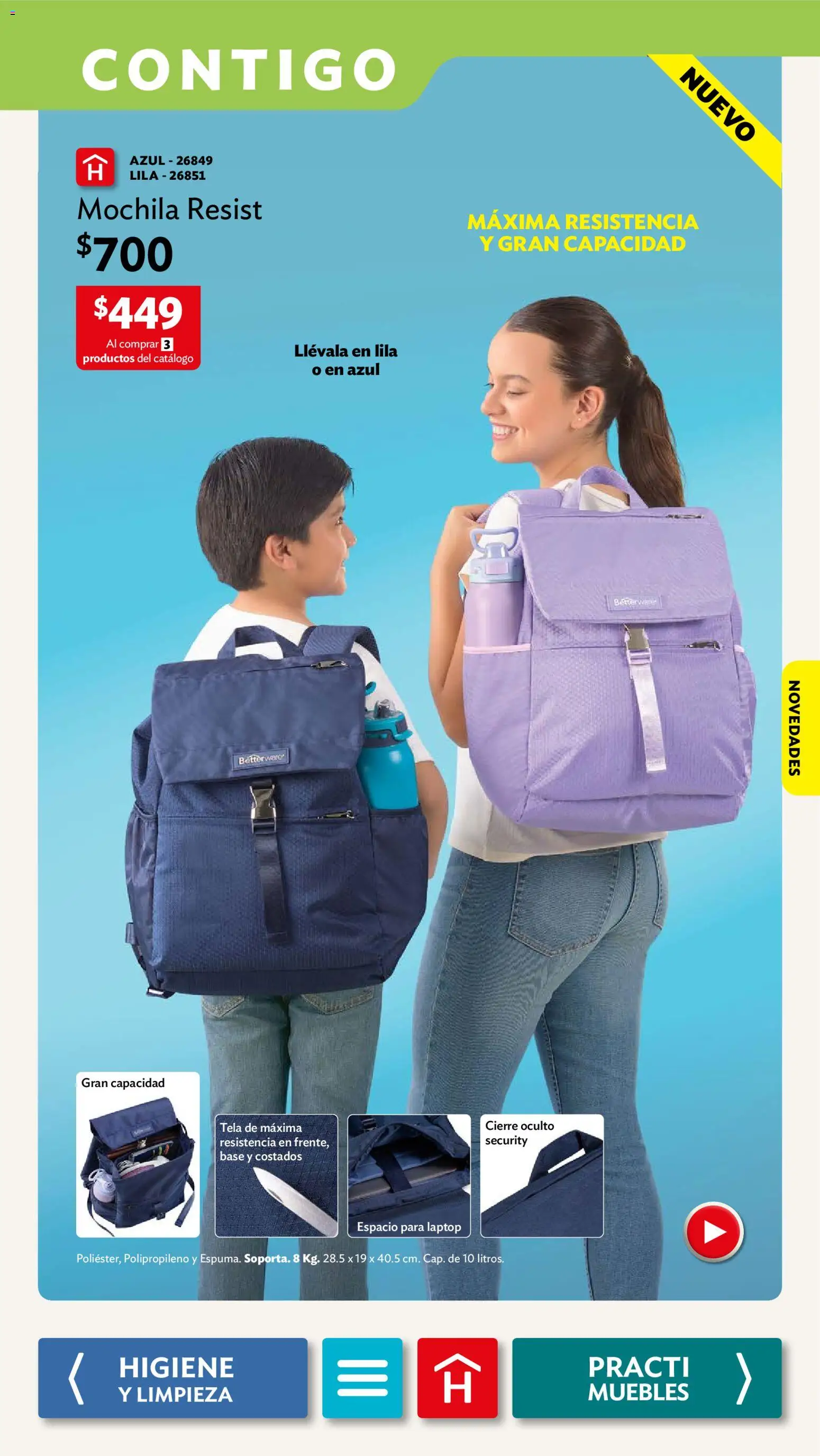 Nuevas ofertas de Betterware válidas en toda la República Mexicana desde el 31/08/2026. ¡Encuentra las mejores ofertas en Betterware campaña 9 2026! | Página: 97 | Productos: Mochila, Laptop