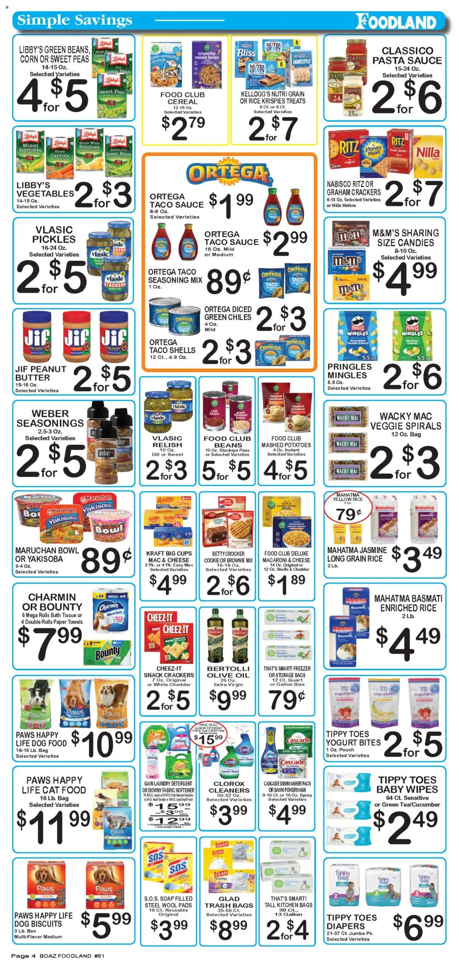 Foodland Weekly Ad - valid from 16.06.2026 | Page: 4 | Products: Bath, Cheese, Yogurt, Pasta