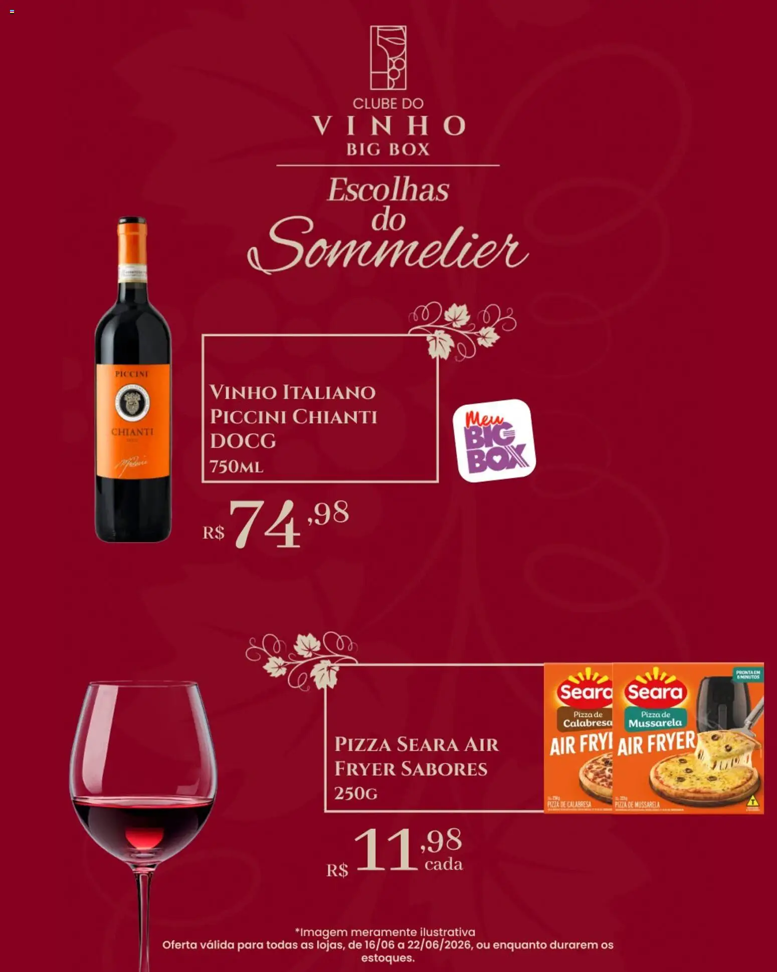 Big Box Folheto - válido de 16.06.2026 | Página: 2 | Produtos: Air fryer, Pizza, Vinho, Mussarela