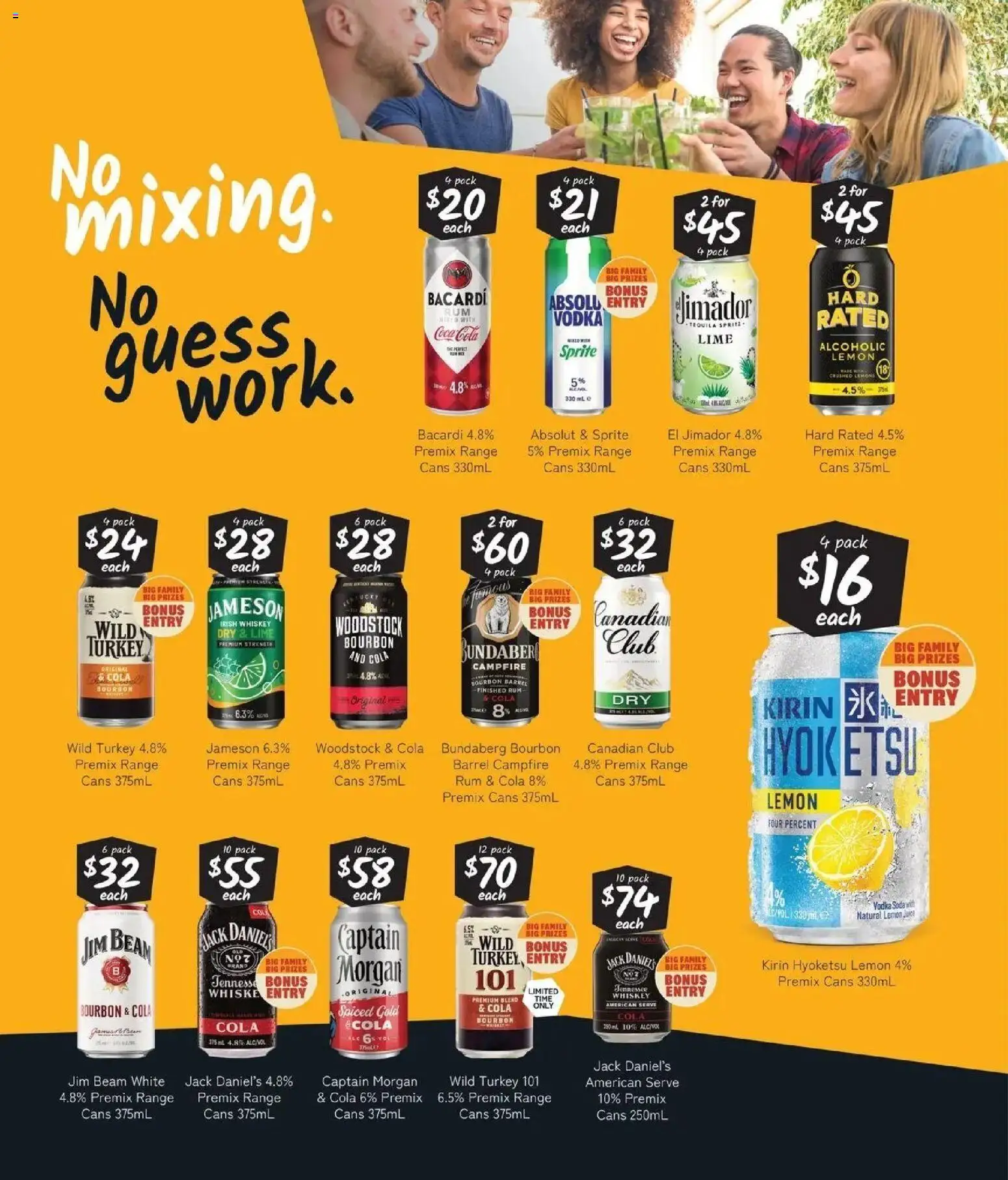 Cellarbrations catalogue - valid from 13/07/2026 | Page: 5 | Products: Captain Morgan, Bacardi, Lemon juice, Irish whiskey