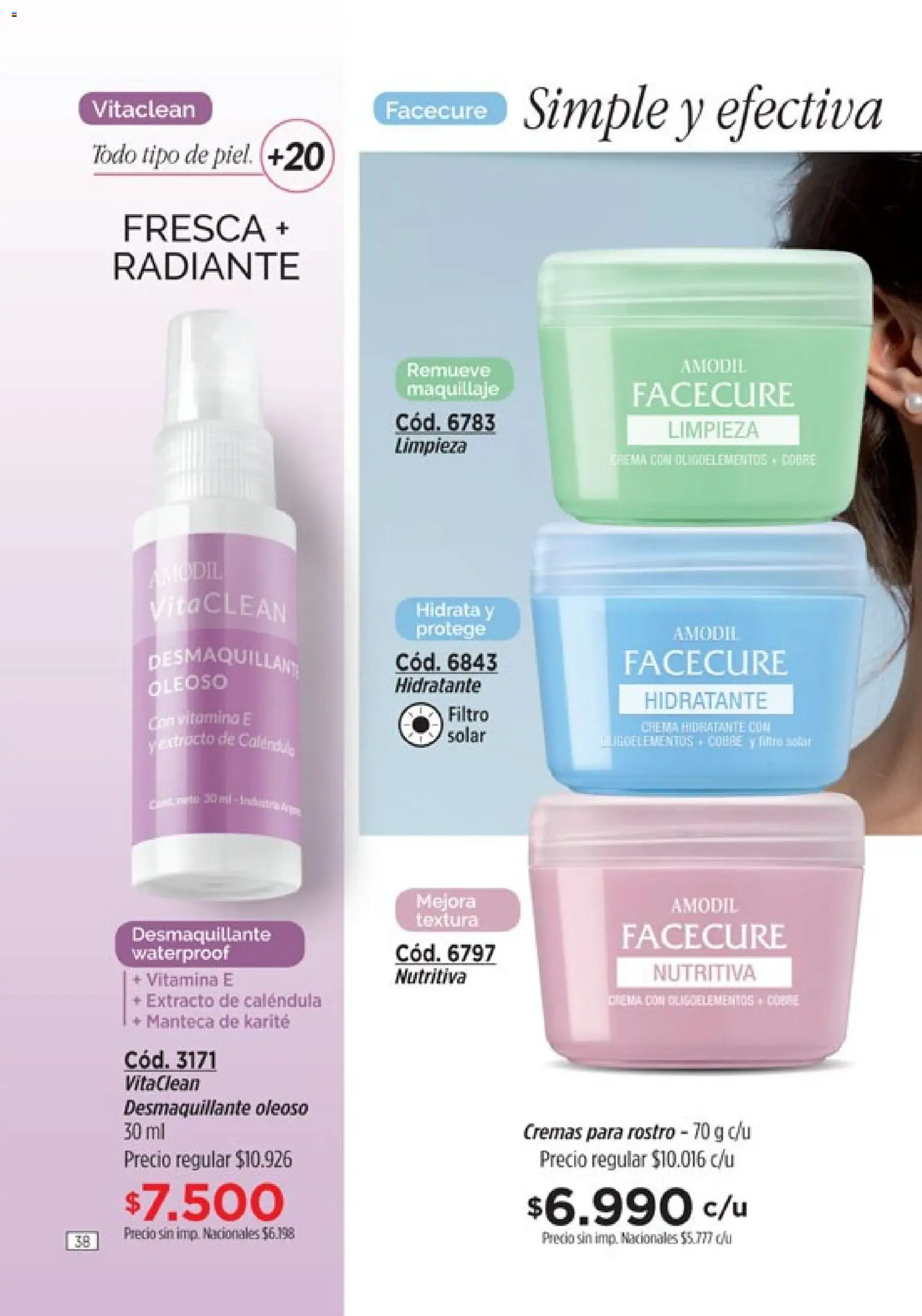 Catálogo Amodil Campaña 14 │ válido desde el 07/08/2026 | Página: 38 | Productos: Manteca de karité, Maquillaje, Manteca, Radiante