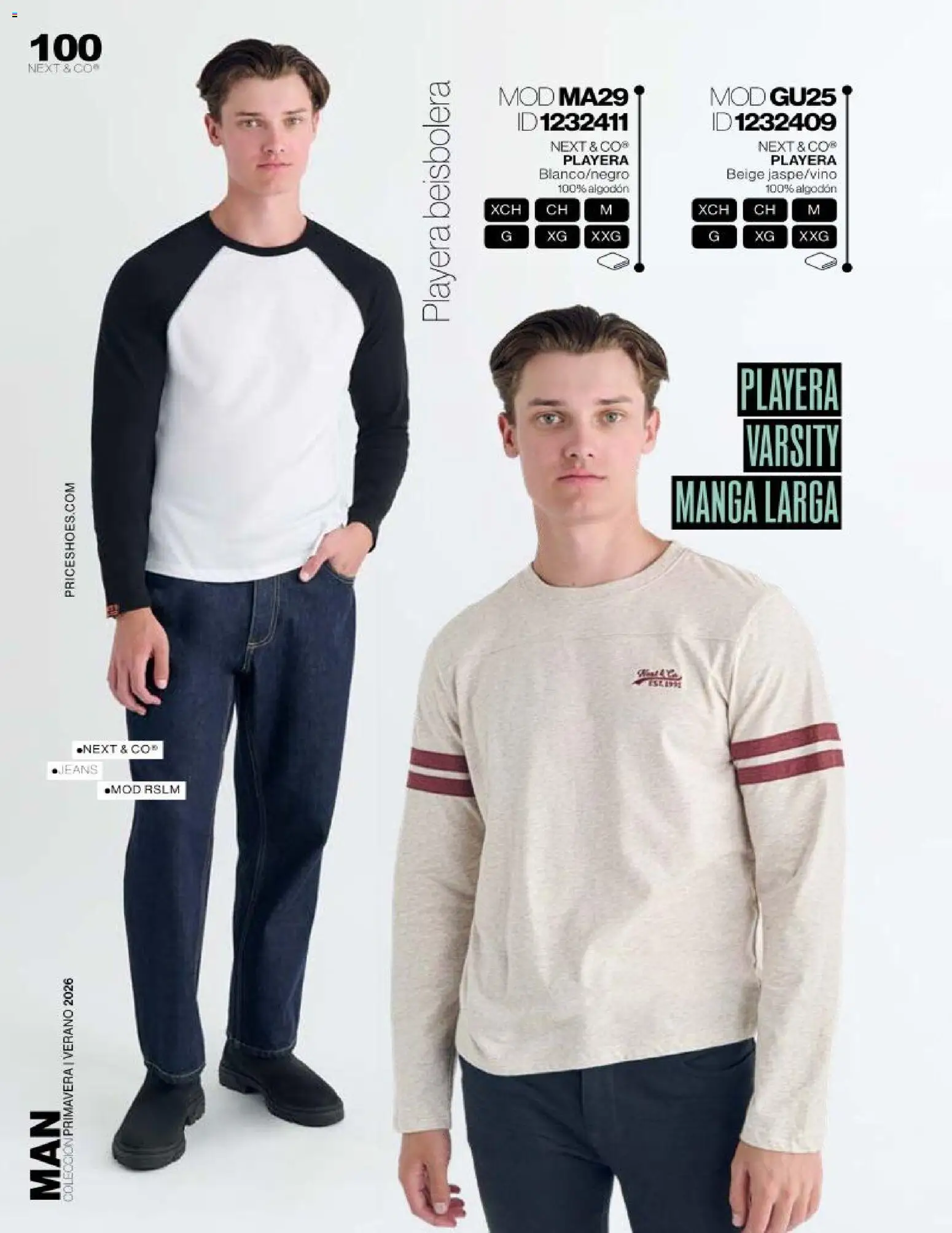 Nuevas ofertas de Price Shoes válidas en toda la República Mexicana desde el 03.04.2026. ¡Encuentra las mejores ofertas en Price Shoes catálogo Man! | Página: 100 | Productos: Manga, Algodón, Playera