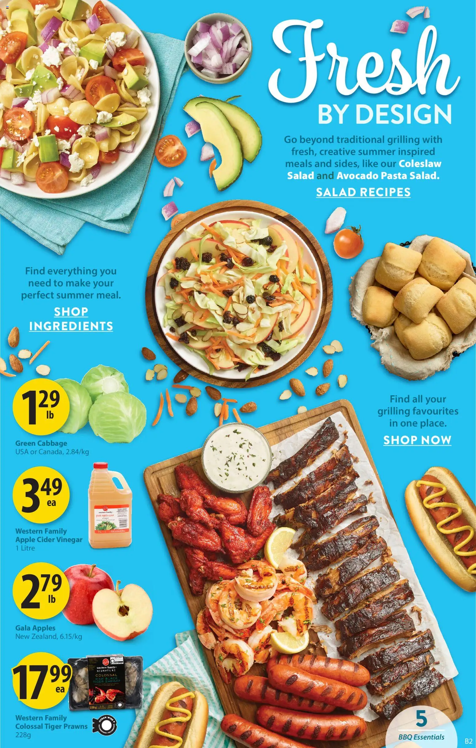 Save on foods flyer valid from 11.06.2026 | Page: 6 | Products: Pasta, Salad, Apples