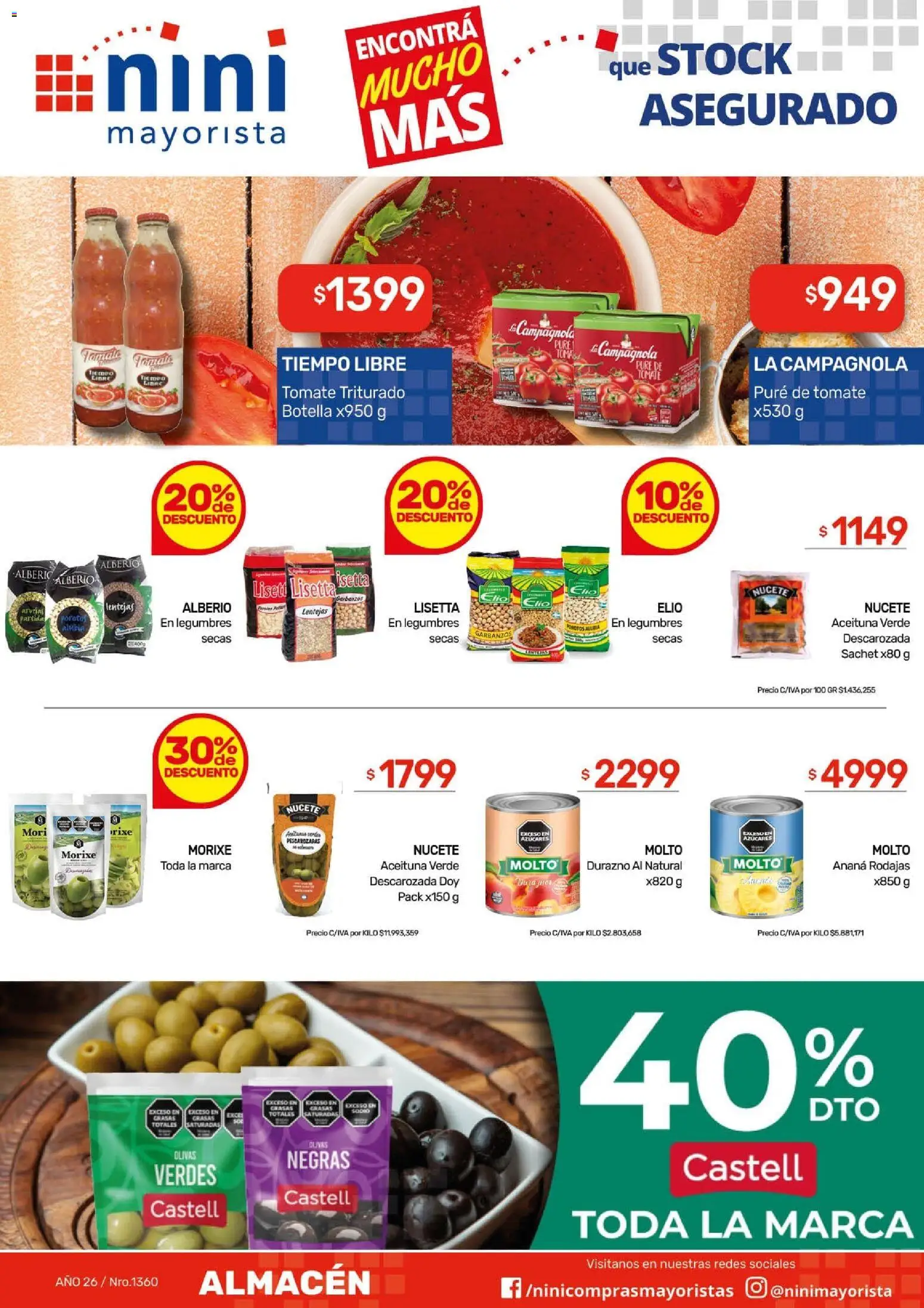 NINI Mayorista ofertas │ válido desde el 18.05.2026 | Página: 27 | Productos: Botella, Lentejas, Ananá, Pure de Tomate