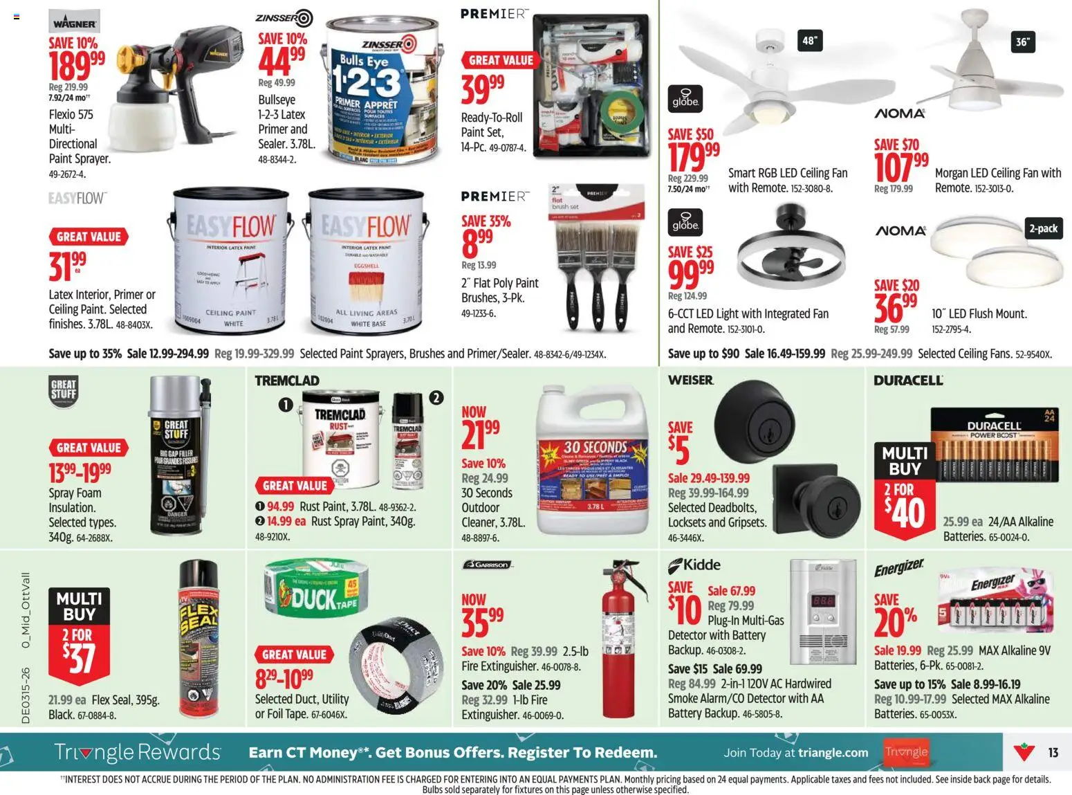 Canadian Tire flyer valid from 09.04.2026 | Page: 13 | Products: Fan, Brush, Battery