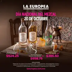 Vista previa de La Europea catálogo Día Nacional del Mezcal, nuevo folleto de la tienda, válido en México a partir del 01/10/2026