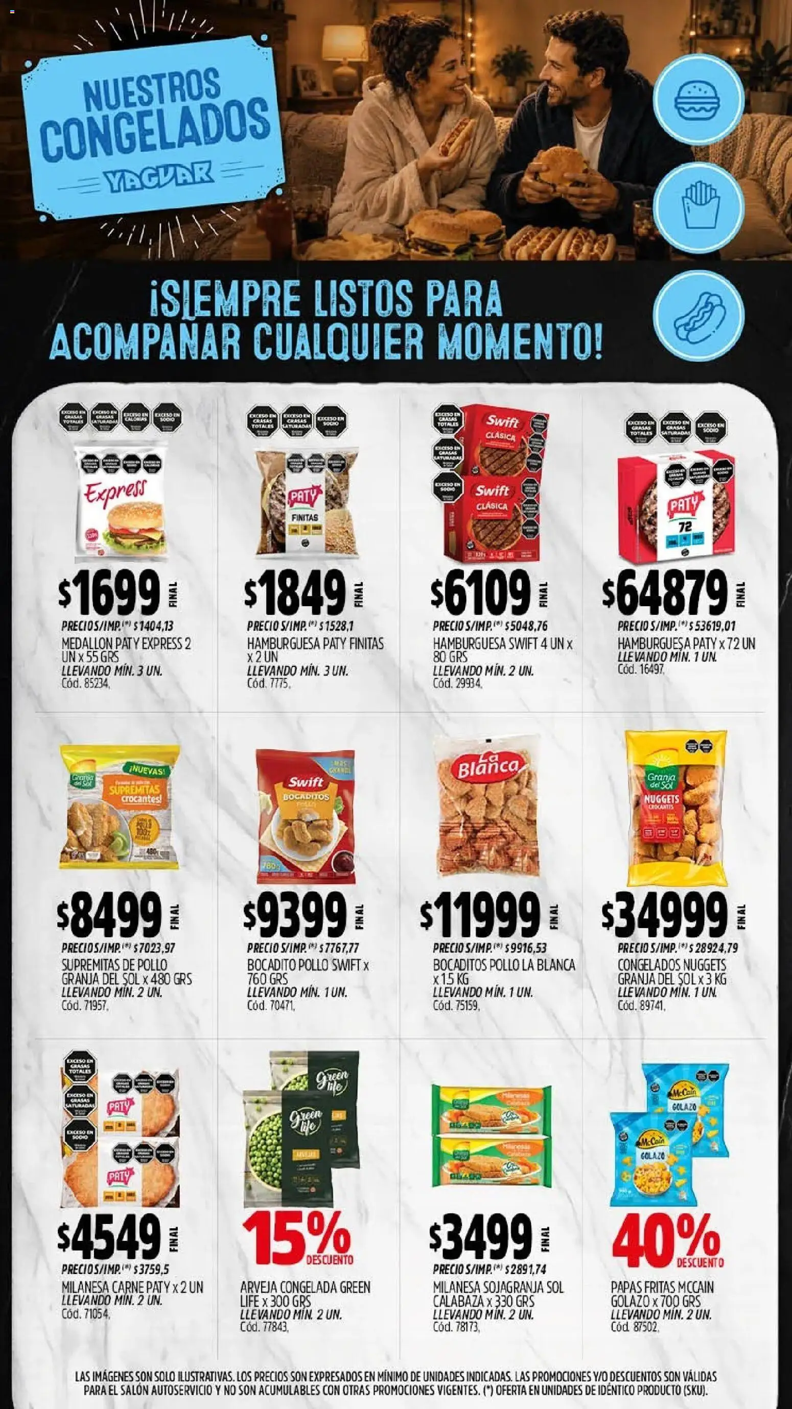 Yaguar - Oferta Semanal Santa Fé │ válido desde el 10/08/2026 | Página: 12 | Productos: Arveja, Milanesa, Papas, Papas fritas