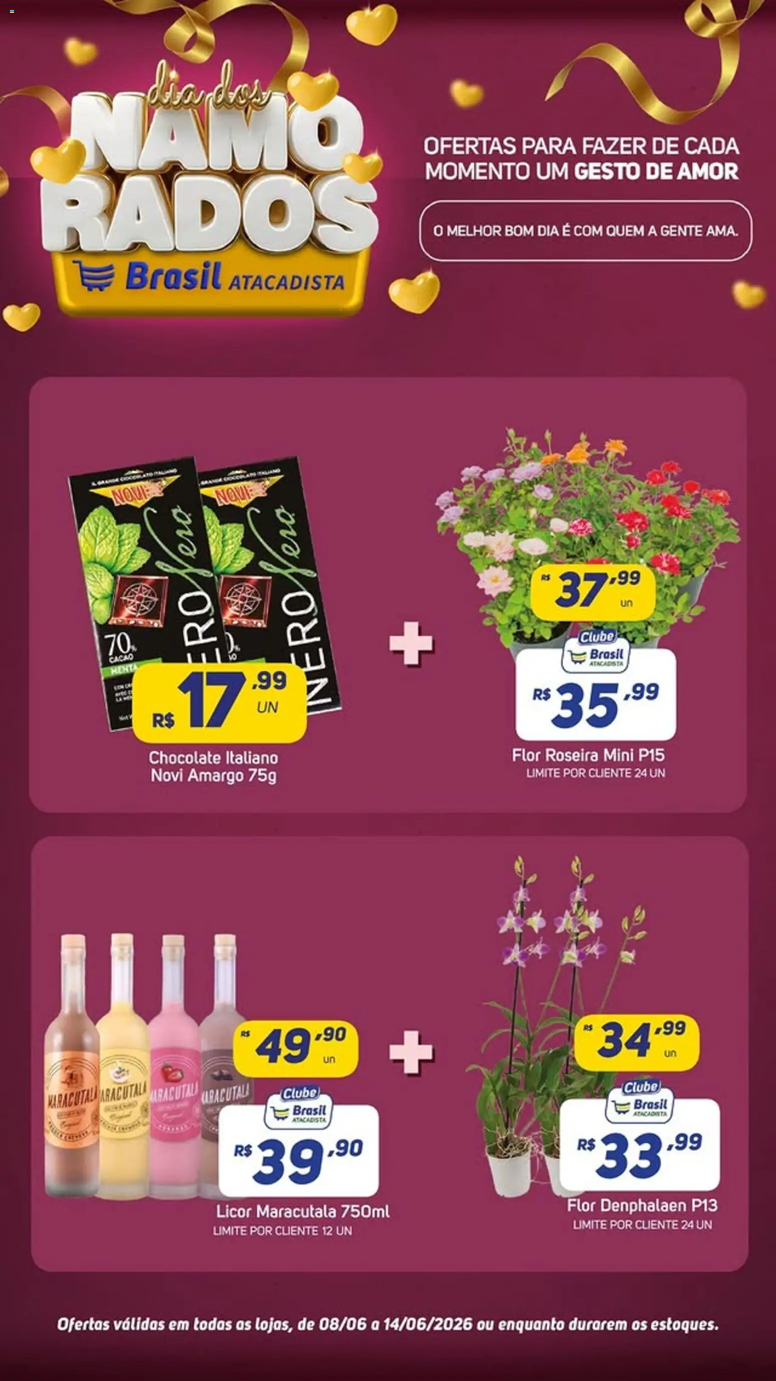 Brasil Atacadista Folheto - válido de 08.06.2026 | Página: 5 | Produtos: Denphalaen, Licor, Chocolate