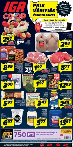 Preview of IGA weekly flyer / circulaire from shop IGA valid from Jul 9, 2026