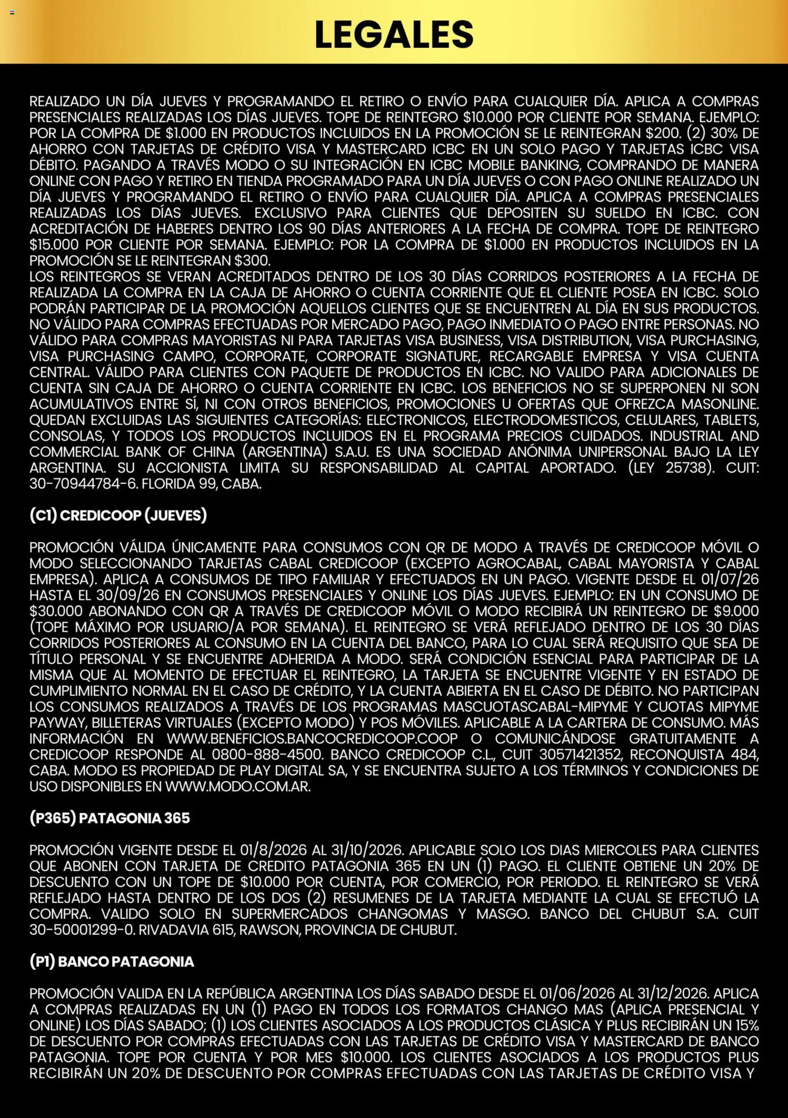 Changomas - Medios de pago │ válido desde el 01/09/2026 | Página: 7 | Productos: Movil, Cartera, Caja