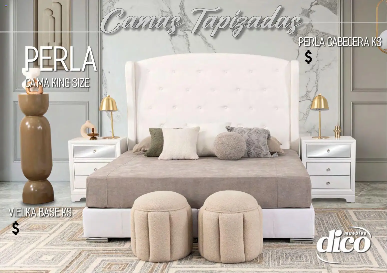 Nuevas ofertas de Muebles Dico válidas en toda la República Mexicana desde el 01.04.2026. ¡Encuentra las mejores ofertas en Muebles Dico catálogo Camas tapizadas ! | Página: 7 | Productos: Cabecera, Cama