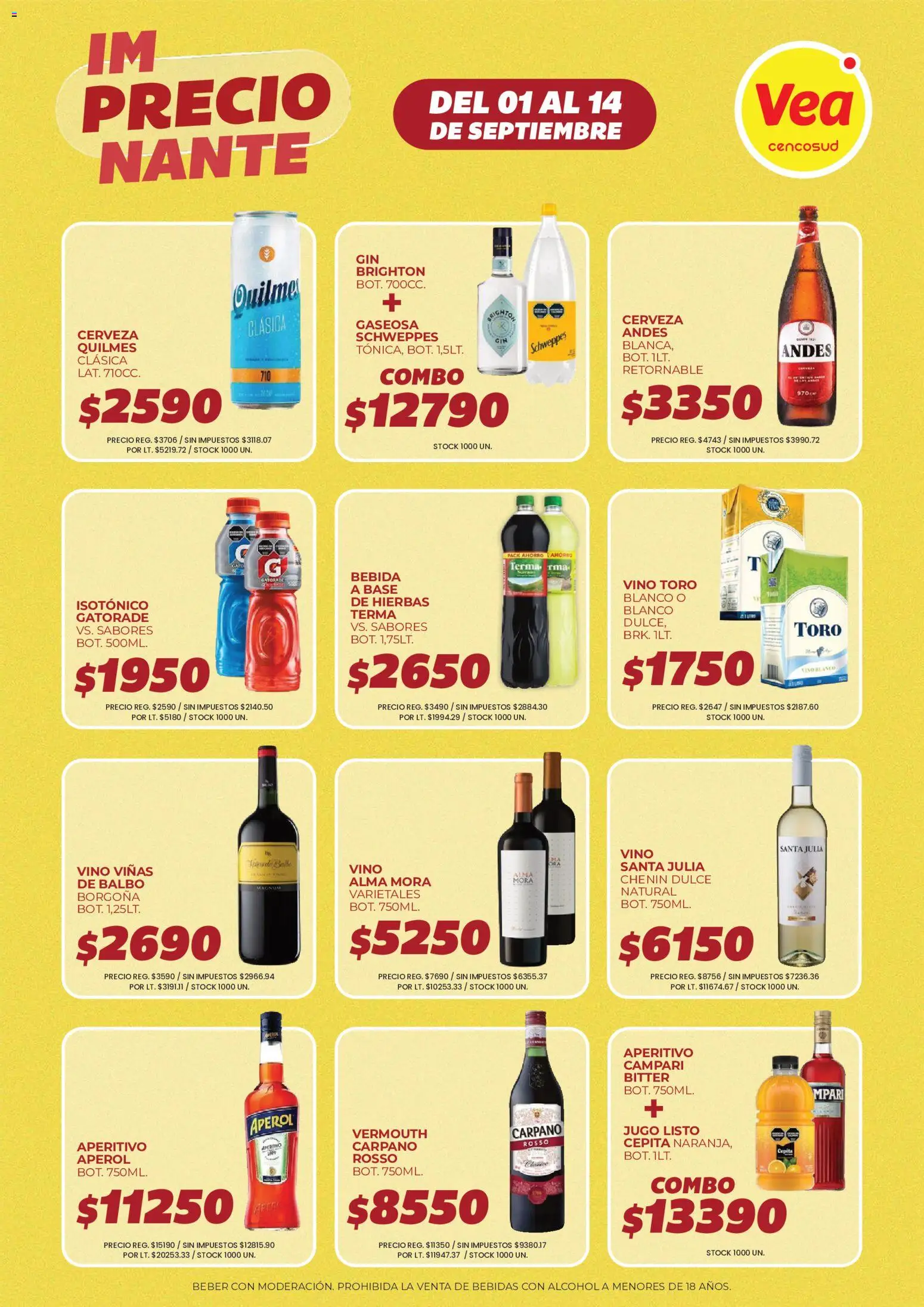 Vea - VOLANTE IMPRECIONANTE CUYO │ válido desde el 01/09/2026 | Página: 8 | Productos: Campari, Dulce, Jugo, Alcohol