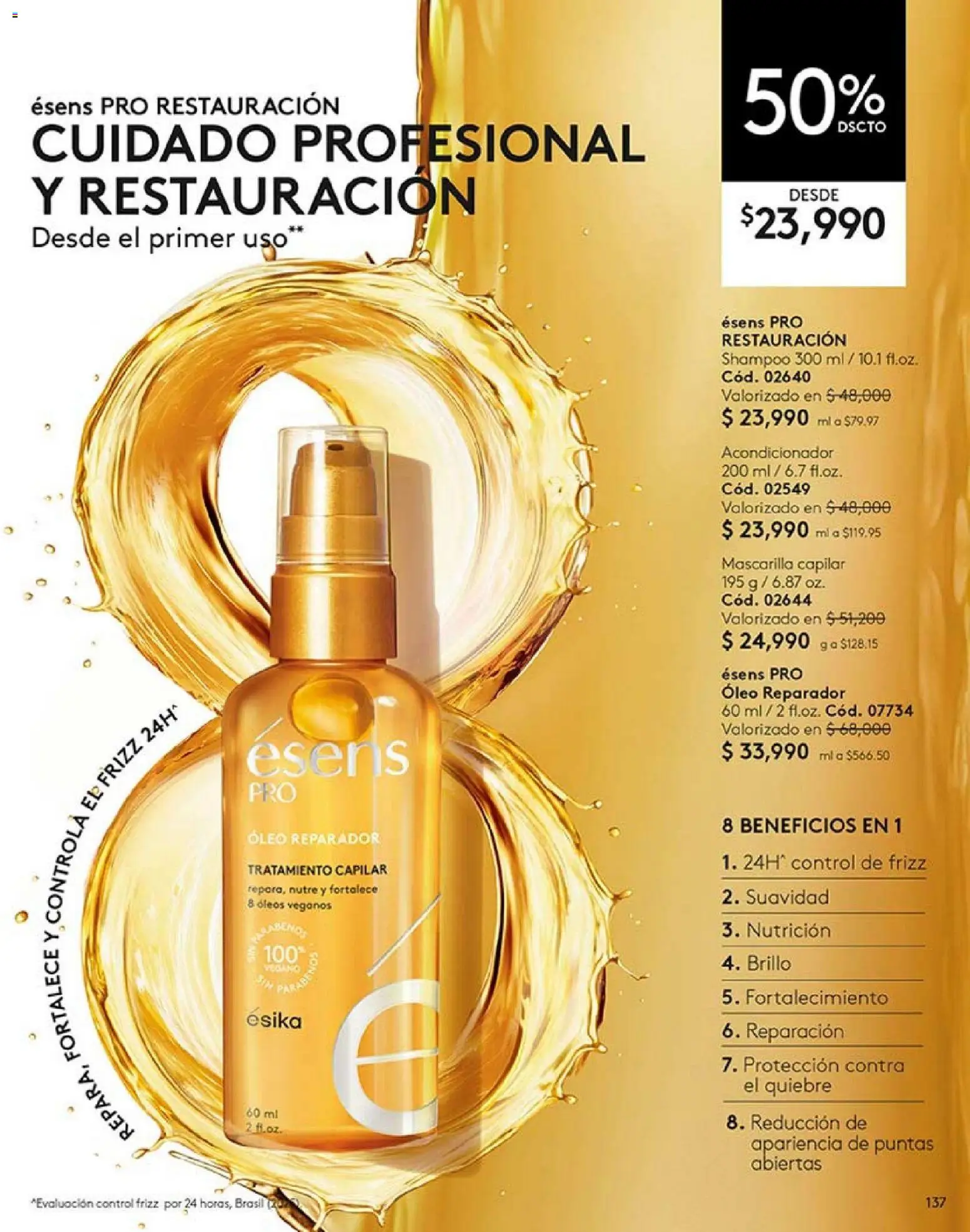 Ésika revista - valida desde el 04.05.2026 | Página: 139 | Productos: Shampoo, Brillo, Mascarilla, Acondicionador