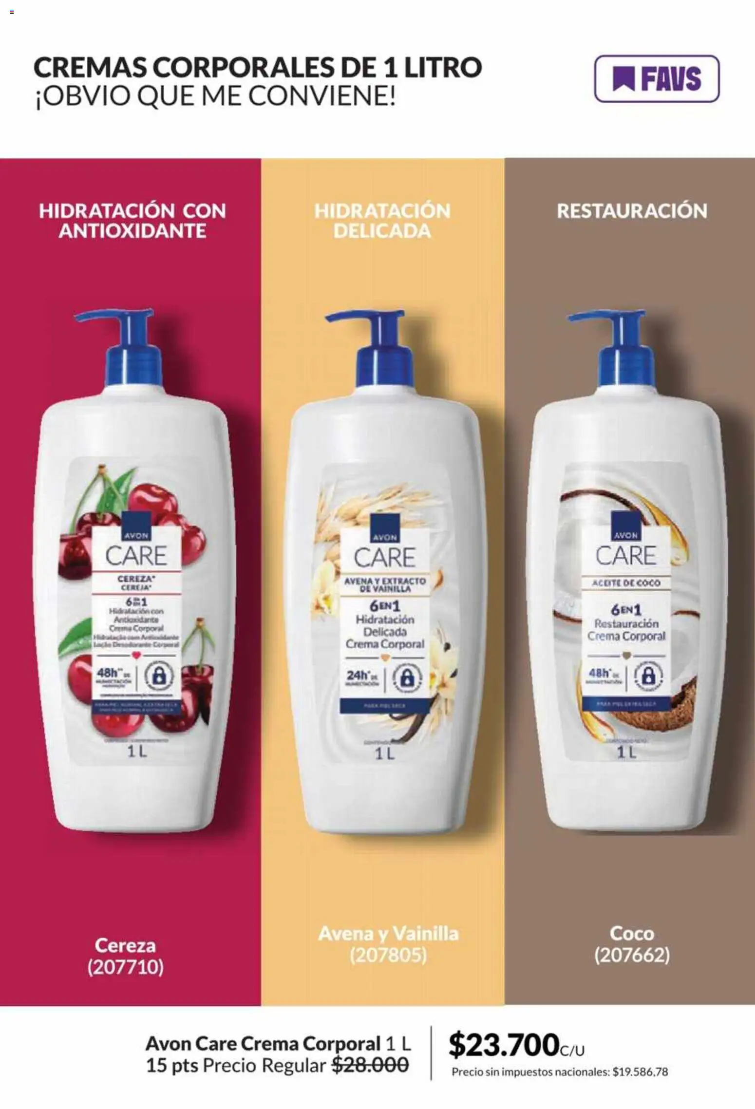 Catálogo AVON Campaña 5/2026 │ válido desde el 01.05.2026 | Página: 156 | Productos: Aceite, Desodorante, Leche, Crema
