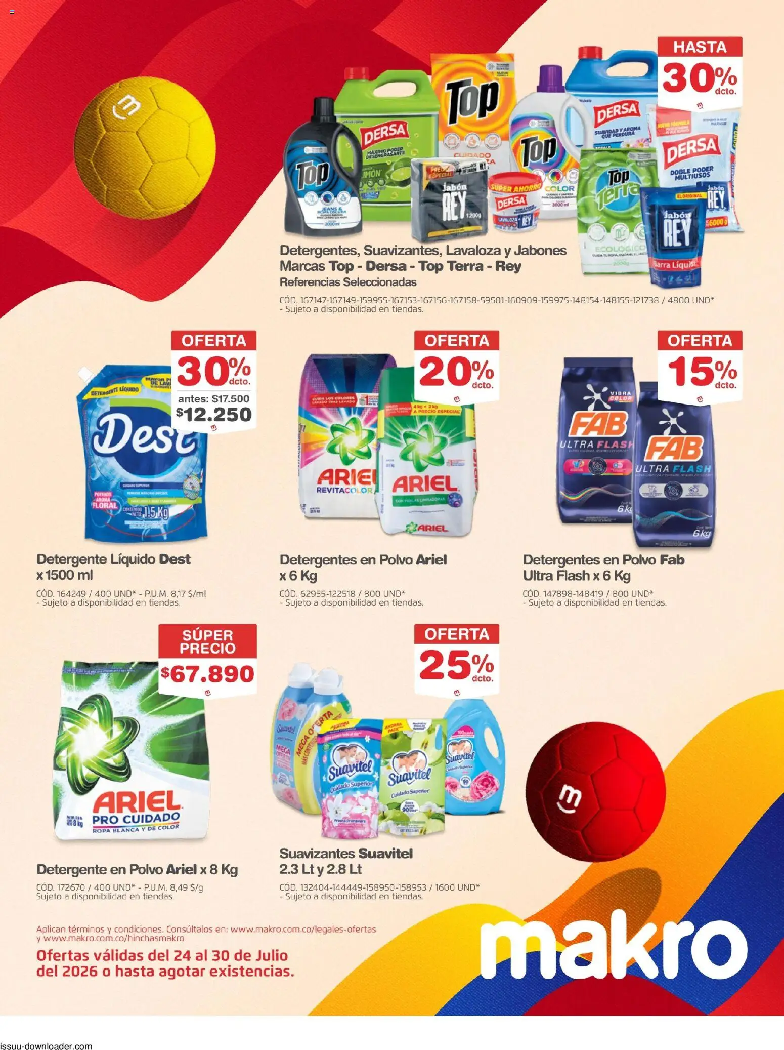 Makro revista - valida desde el 24/07/2026 | Página: 26 | Productos: Polvo, Jabón, Detergente, Ropa