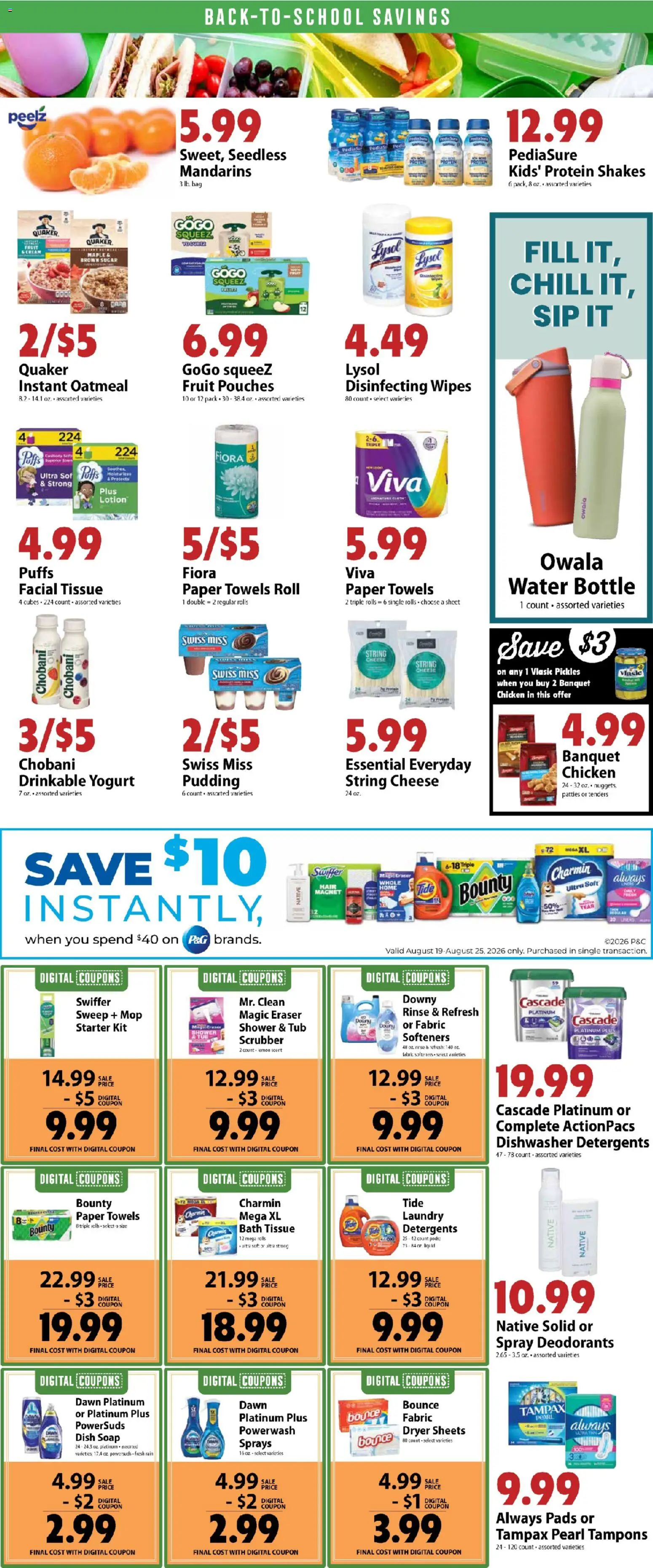 Festival Foods Weekly Ad - valid from 08/19/2026 | Page: 6 | Products: Protein, Pads, Water, Fruit