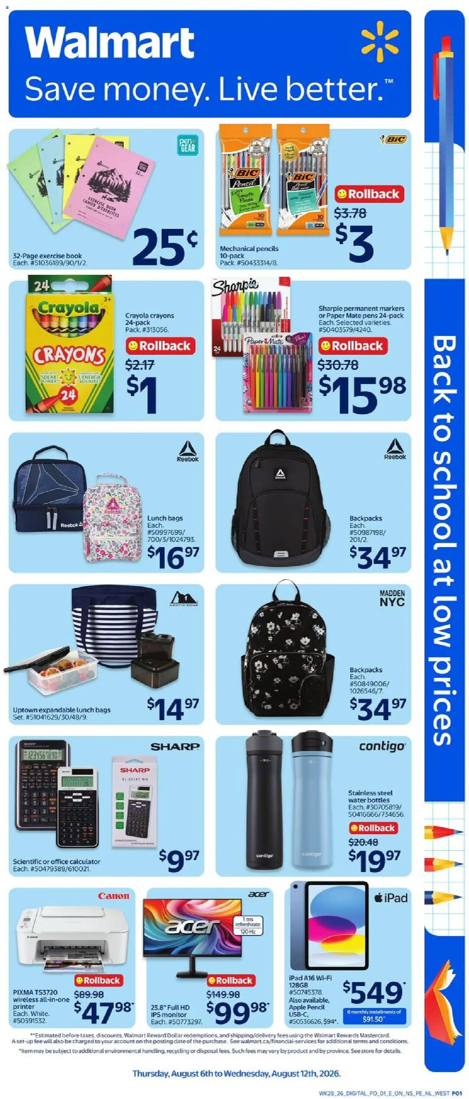 Walmart flyer valid from Aug 6, 2026 | Page: 6