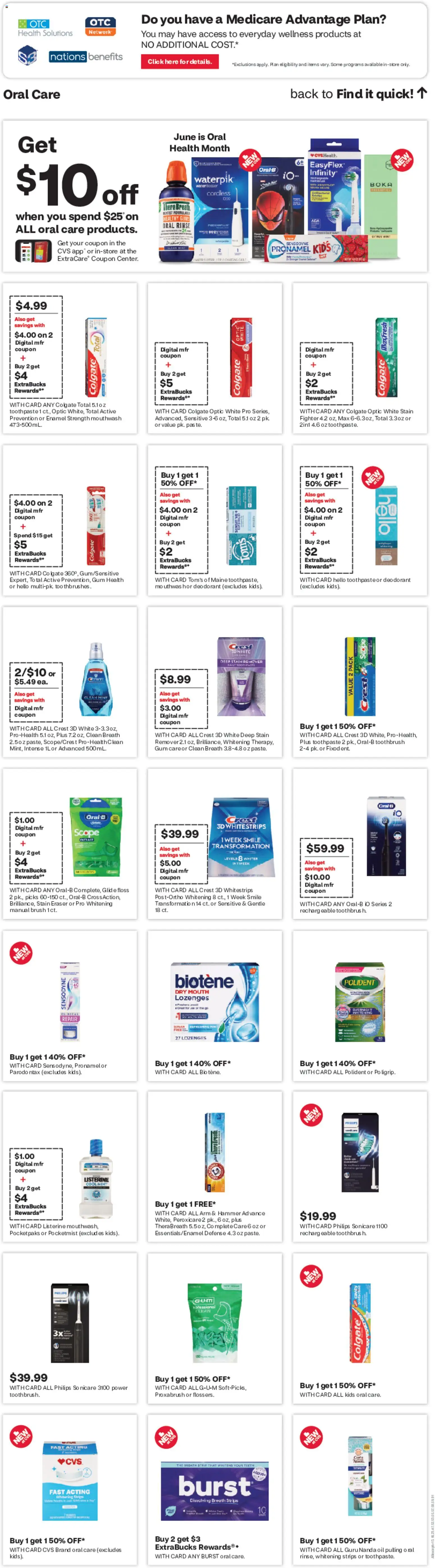 CVS Pharmacy Weekly Ad - TX - valid from 07.06.2026 | Page: 15 | Products: Hammer, Toothpaste, Mouthwash, Stain remover