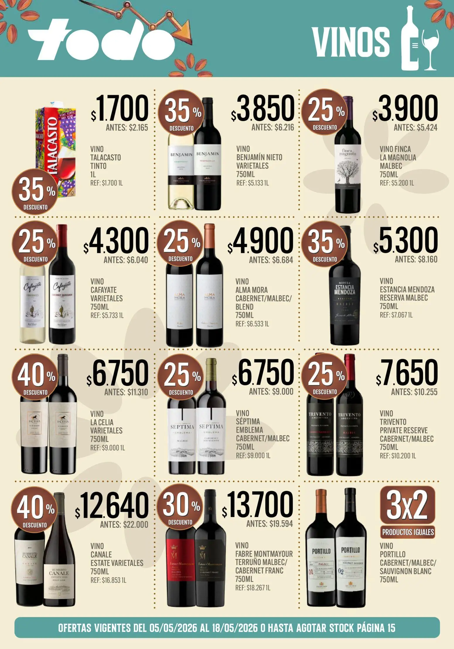 Supermercados TODO - Ofertas │ válido desde el 05.05.2026 | Página: 16 | Productos: Vino