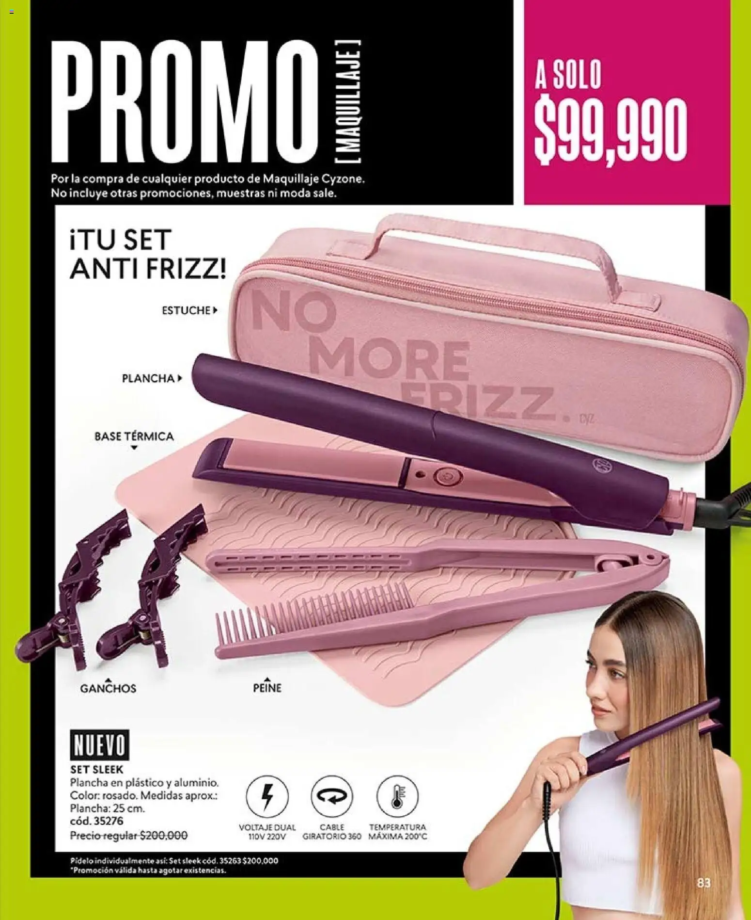CyZone revista - valida desde el 07/09/2026 | Página: 95 | Productos: Plancha, Estuche, Cable, Maquillaje