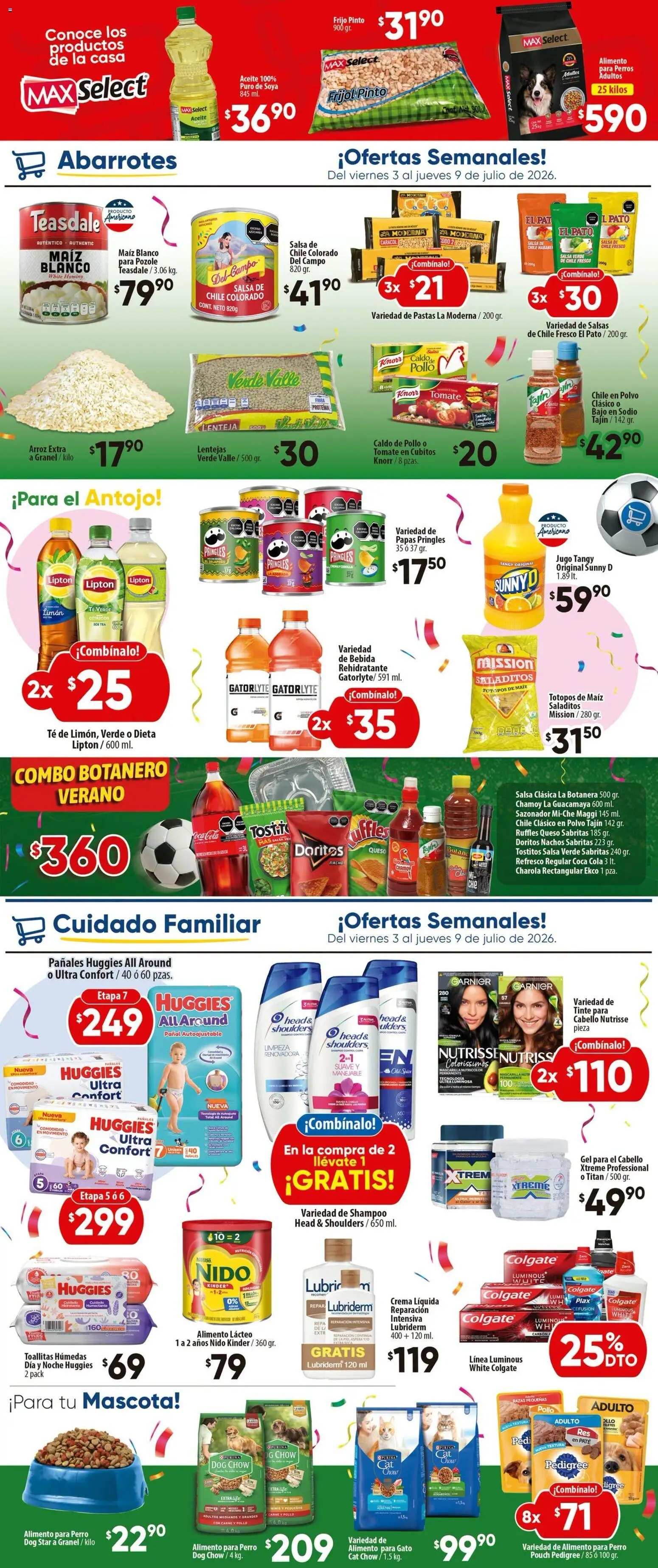 Nuevas ofertas de Calimax válidas en toda la República Mexicana desde el 03/07/2026. ¡Encuentra las mejores ofertas en Calimax folleto Mexicali y SLRC! | Página: 5 | Productos: Lentejas, Refresco, Toallitas húmedas, Arroz