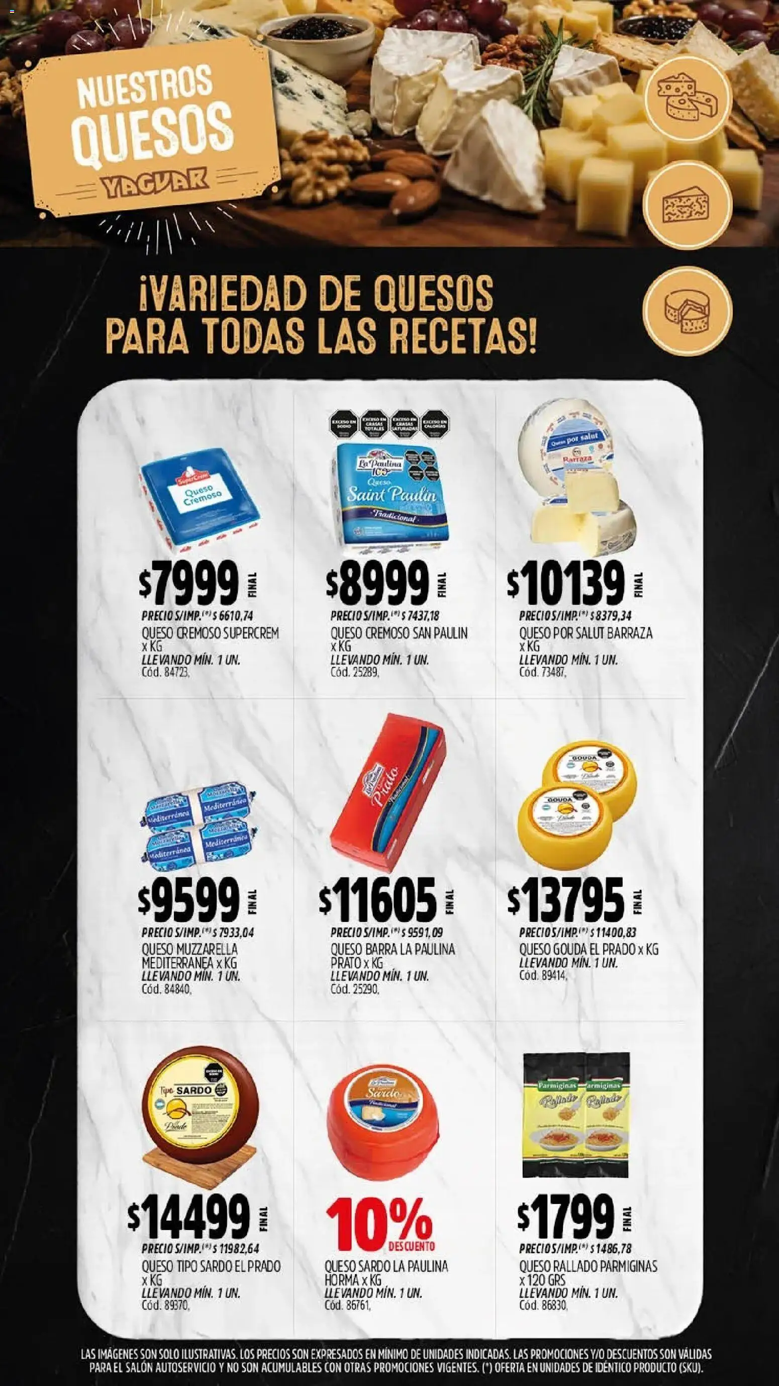 Yaguar - Oferta Semanal Misiones │ válido desde el 10/08/2026 | Página: 8 | Productos: Queso rallado, Queso Gouda, Muzzarella, Queso