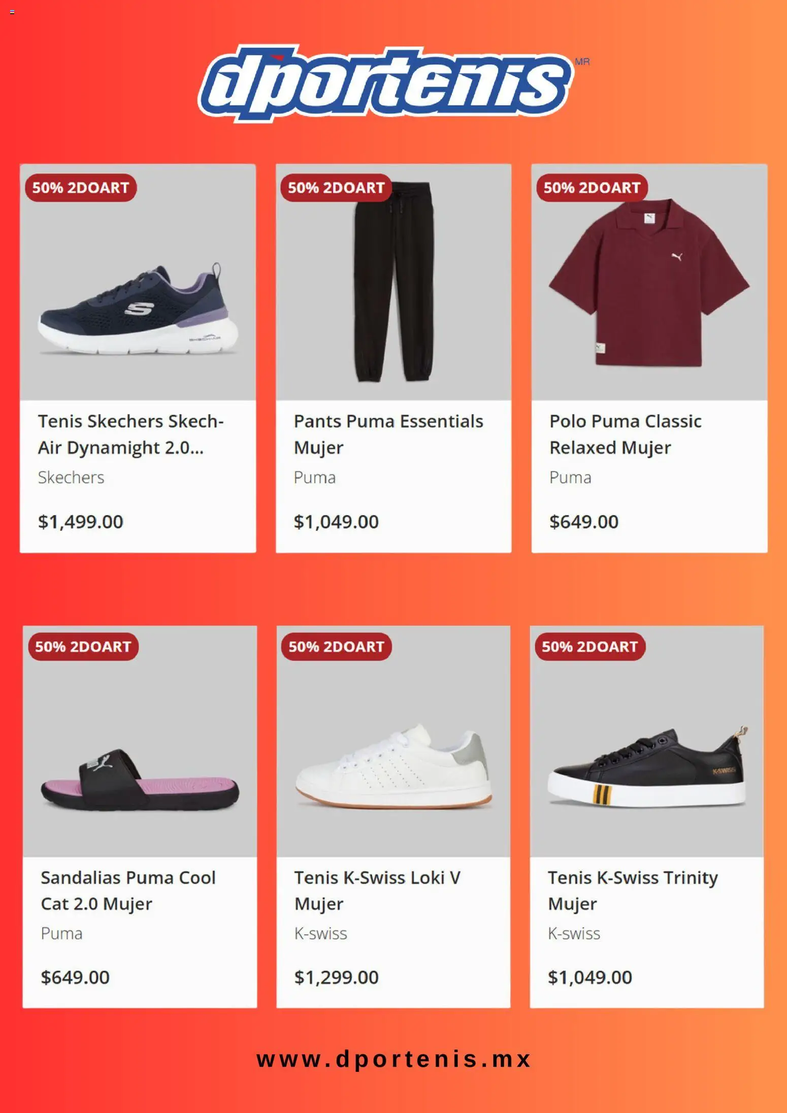 Nuevas ofertas de Dportenis válidas en toda la República Mexicana desde el 01.05.2026. ¡Encuentra las mejores ofertas en Dportenis catálogo! | Página: 3 | Productos: Tenis, Sandalias, Pants