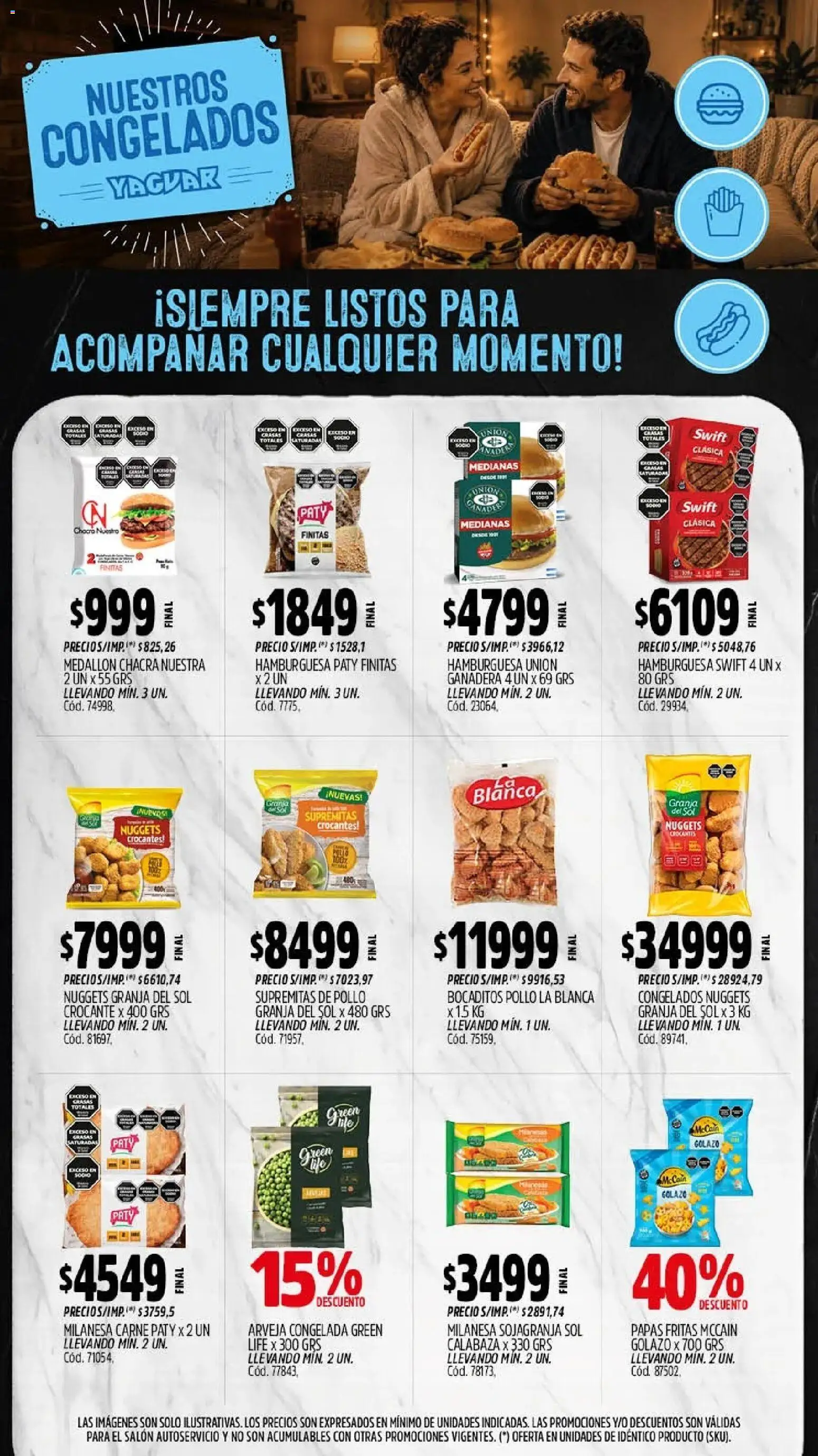 Yaguar - Oferta Semanal Córdoba │ válido desde el 10/08/2026 | Página: 11 | Productos: Milanesa, Carne, Hamburguesa, Papas