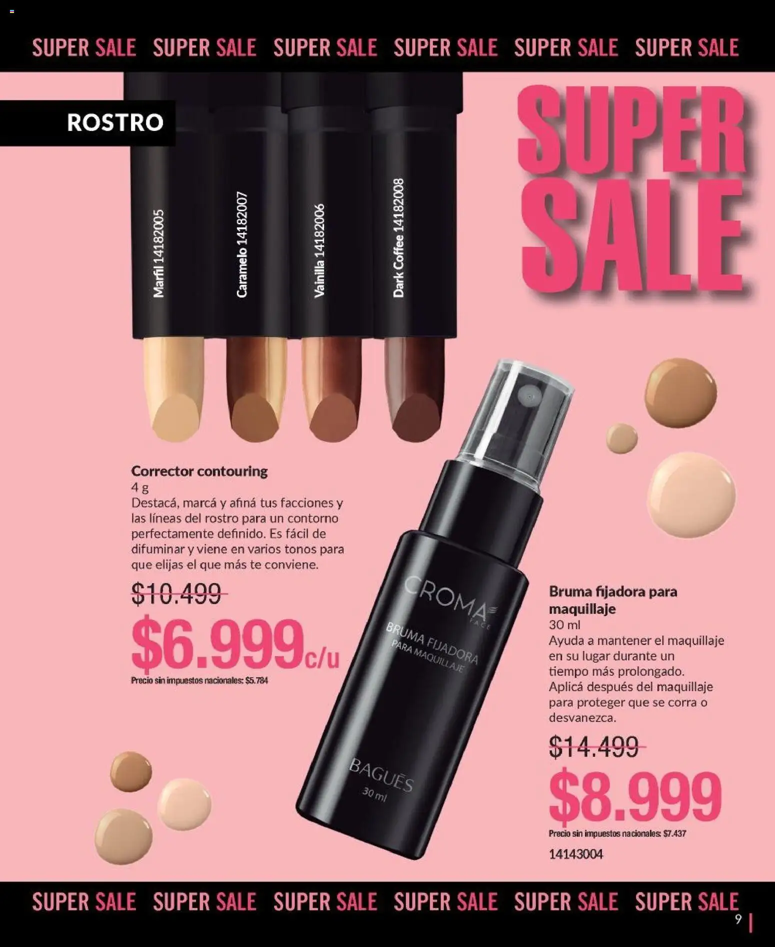 Bagués - Catálogo │ válido desde el 09.03.2026 | Página: 9 | Productos: Maquillaje, Contorno, Bruma, Té