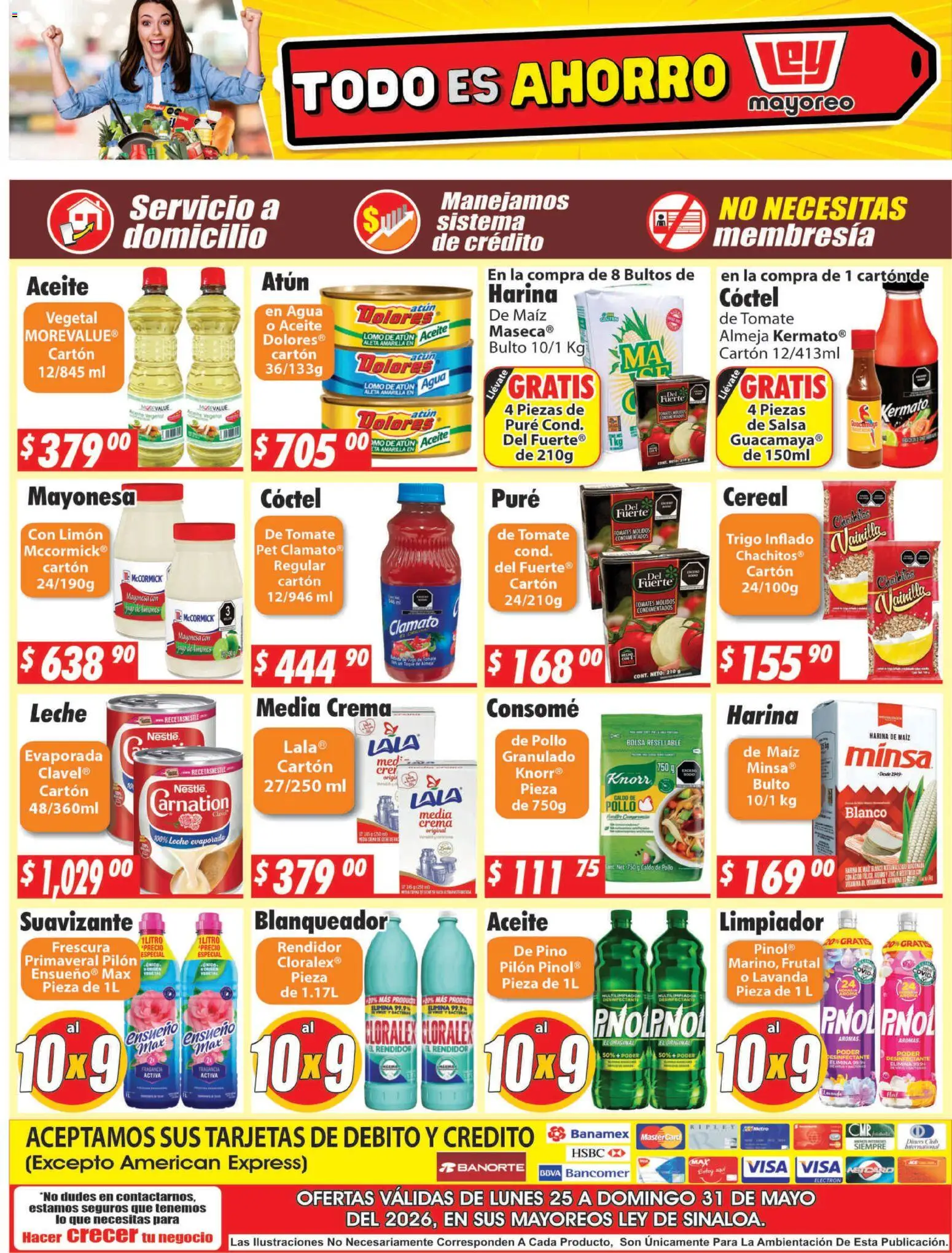 Nuevas ofertas de Casa Ley válidas en toda la República Mexicana desde el 25.05.2026. ¡Encuentra las mejores ofertas en Casa Ley folleto Sinaloa! | Página: 2 | Productos: Atún, Agua, Limón, Limpiador