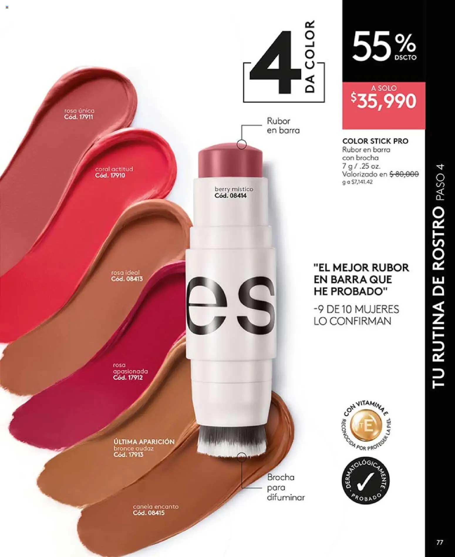 Ésika revista - valida desde el 13.03.2026 | Página: 77 | Productos: Rubor, Brocha