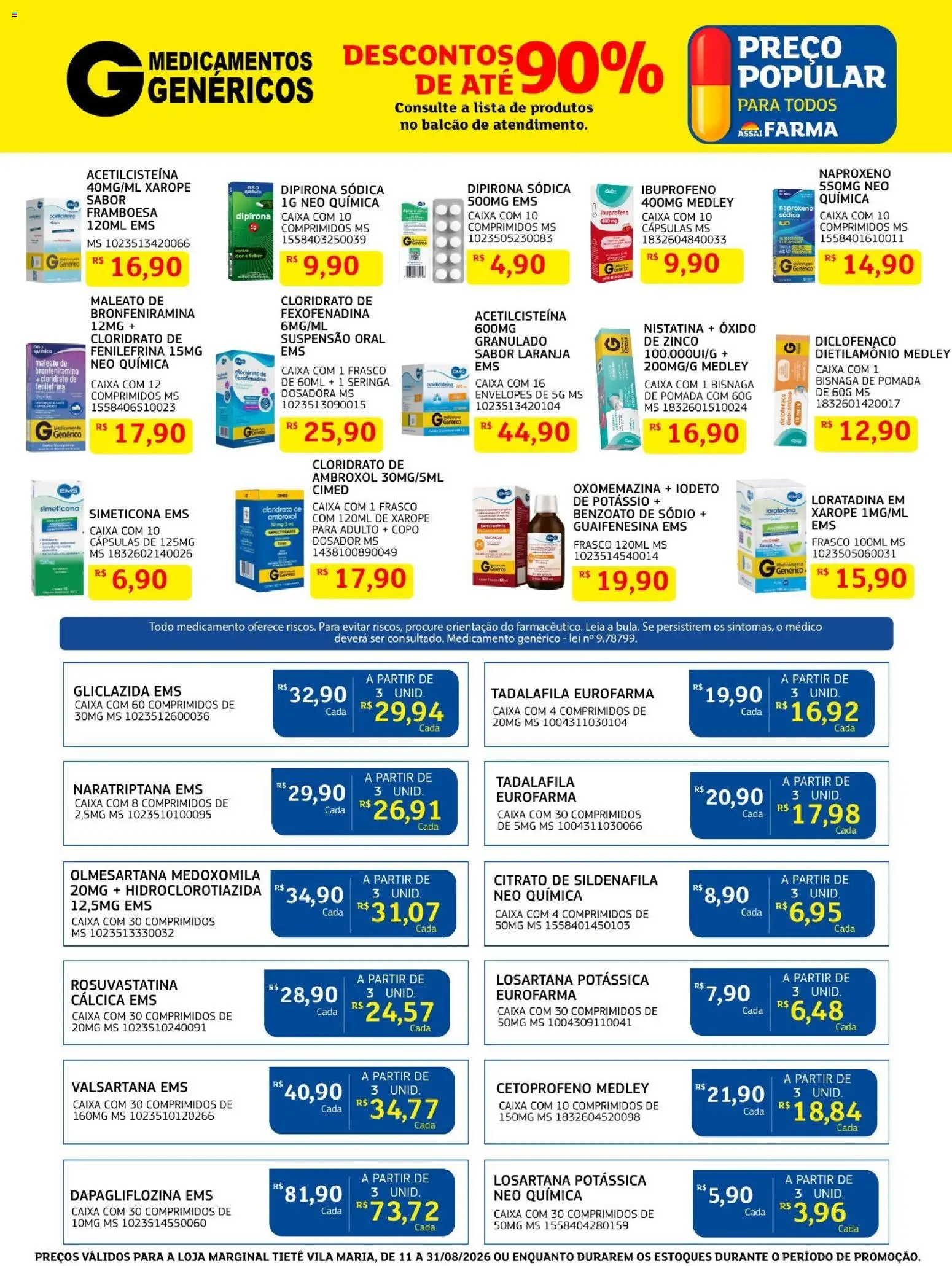 Assaí Atacadista Folheto - válido de 10/08/2026 | Página: 7 | Produtos: Suspensão, Caixa, Xarope, Granulado