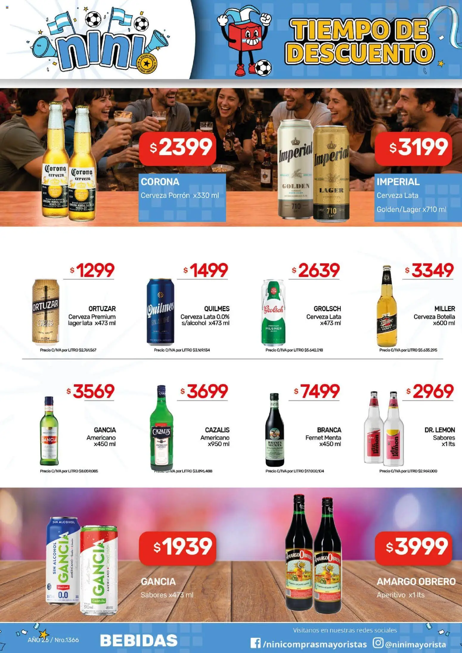 NINI Mayorista ofertas │ válido desde el 29/06/2026 | Página: 16 | Productos: Botella, Fernet, Cerveza