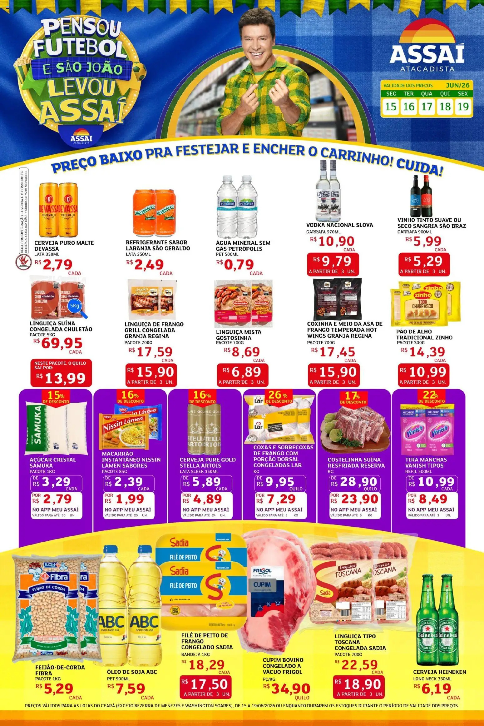 Assaí Atacadista Folheto - válido de 15.06.2026 | Página: 1 | Produtos: Grill, Linguiça, Macarrão, Vanish
