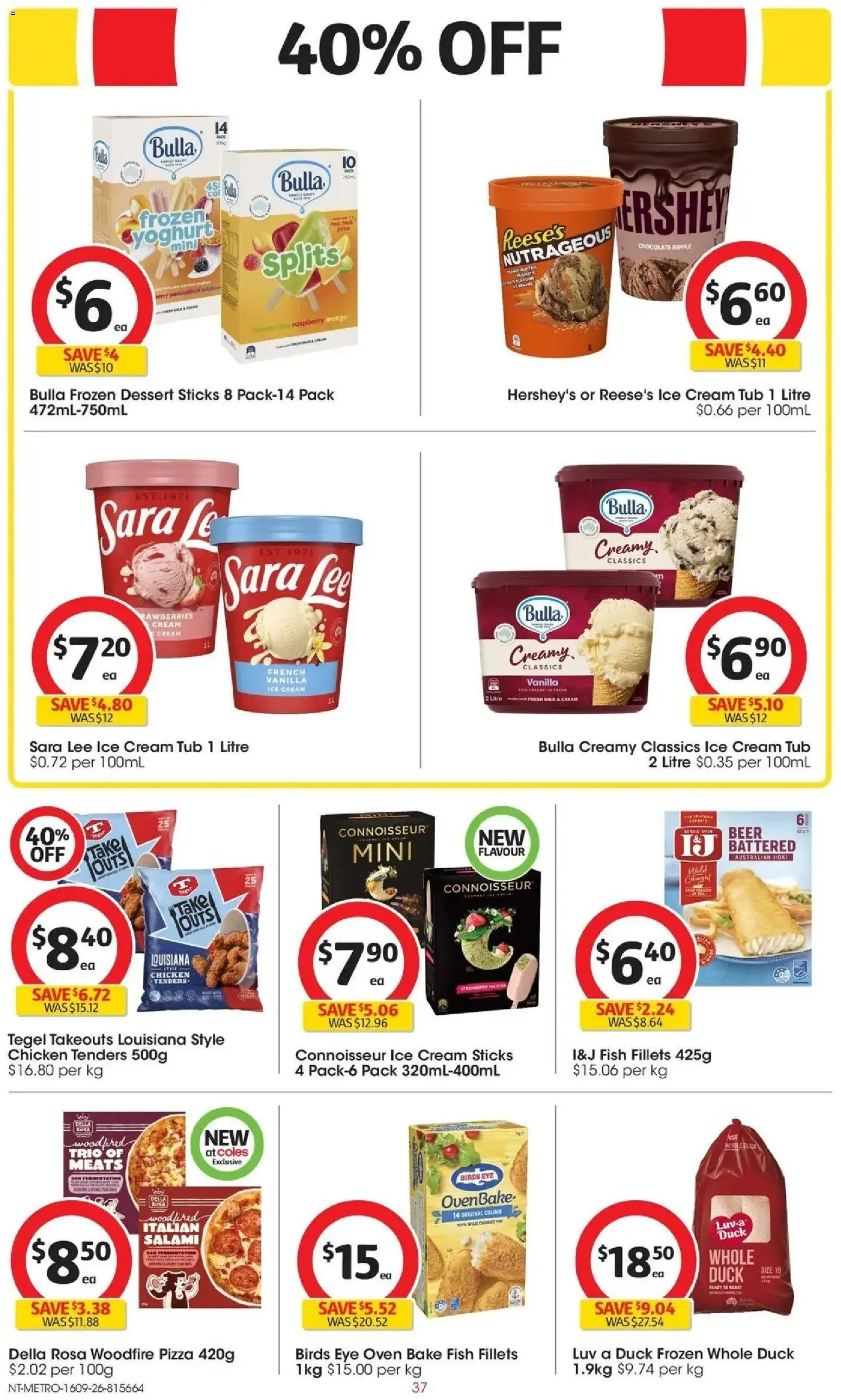 ﻿Coles catalogue valid from 16/09/2026 > Online Australia | Page: 37 | Products: Pizza, Chicken, Passionfruit, Ice cream