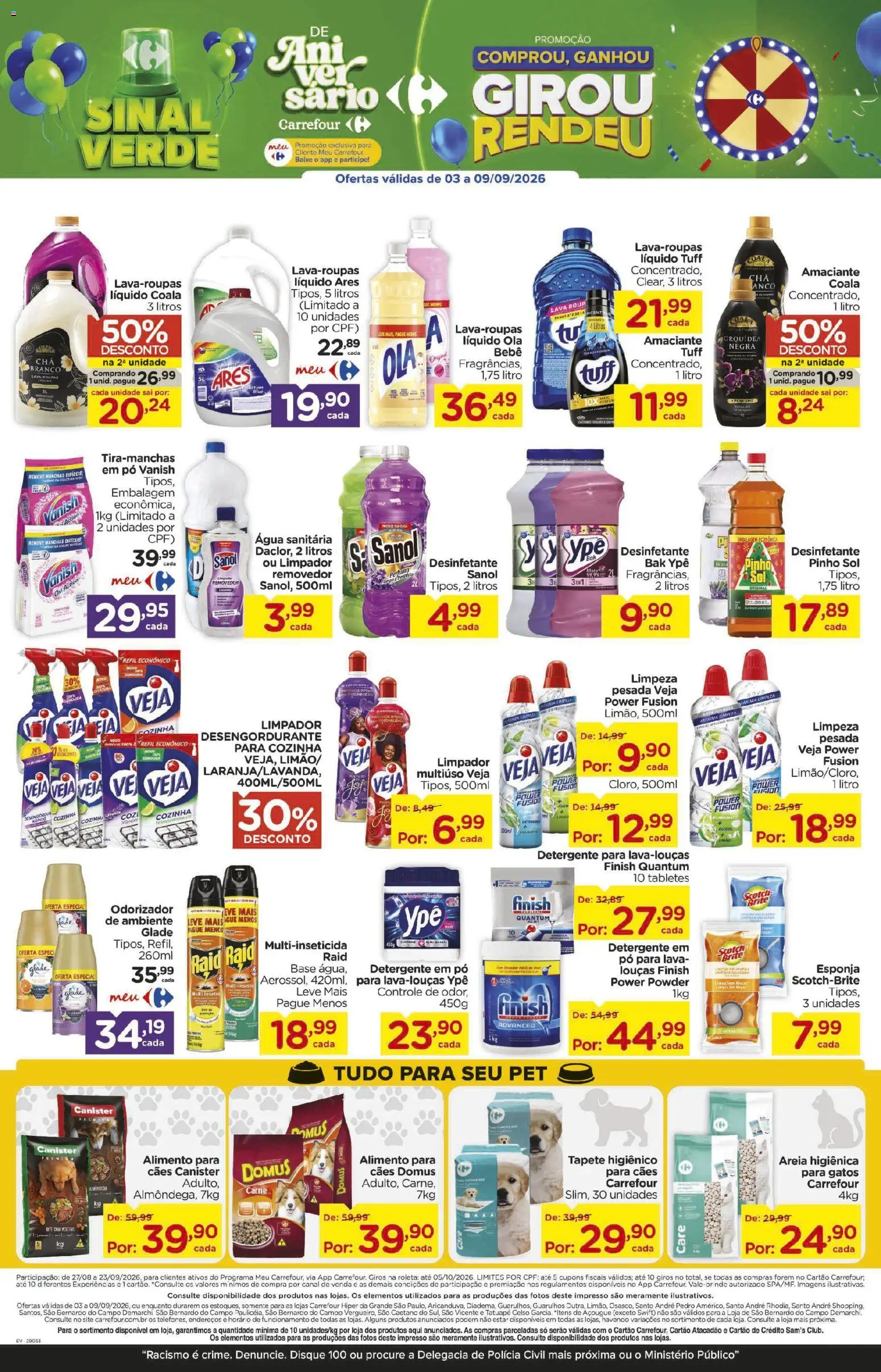 Carrefour Folheto - válido de 03/09/2026 | Página: 15 | Produtos: Pó, Esponja, Álcool, Tapete higiênico