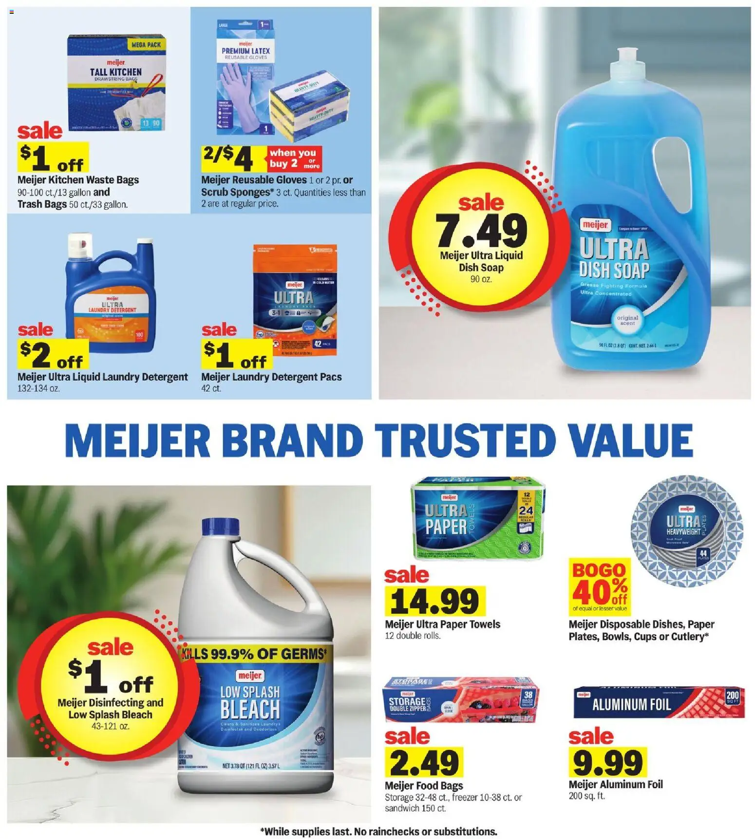Meijer Weekly Ad - valid from 07/15/2026 | Page: 18 | Products: Laundry detergent, Soap, Gloves, Freezer