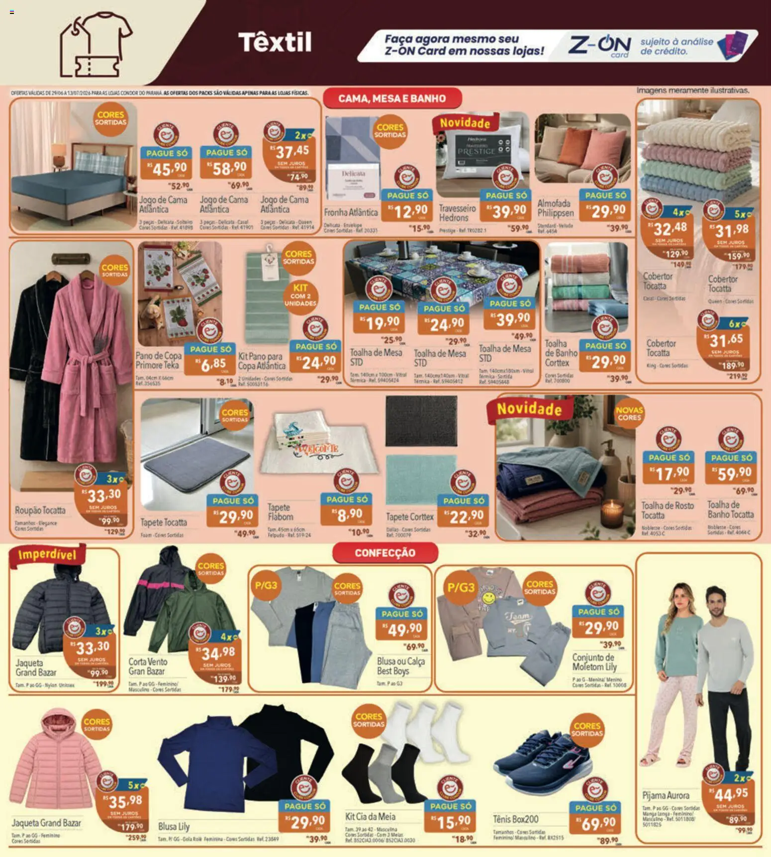 Supermercados Condor Folheto - válido de 29/06/2026 | Página: 27 | Produtos: Cobertor, Copa, Roupão, Fronha