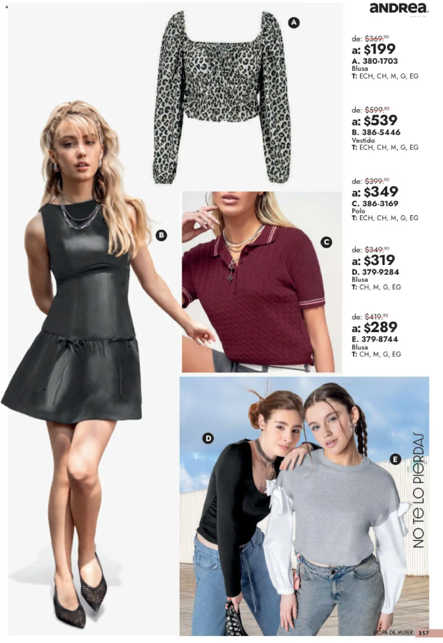 Nuevas ofertas de Andrea válidas en toda la República Mexicana desde el 26/07/2026. ¡Encuentra las mejores ofertas en Andrea catálogo Outlet! | Página: 357