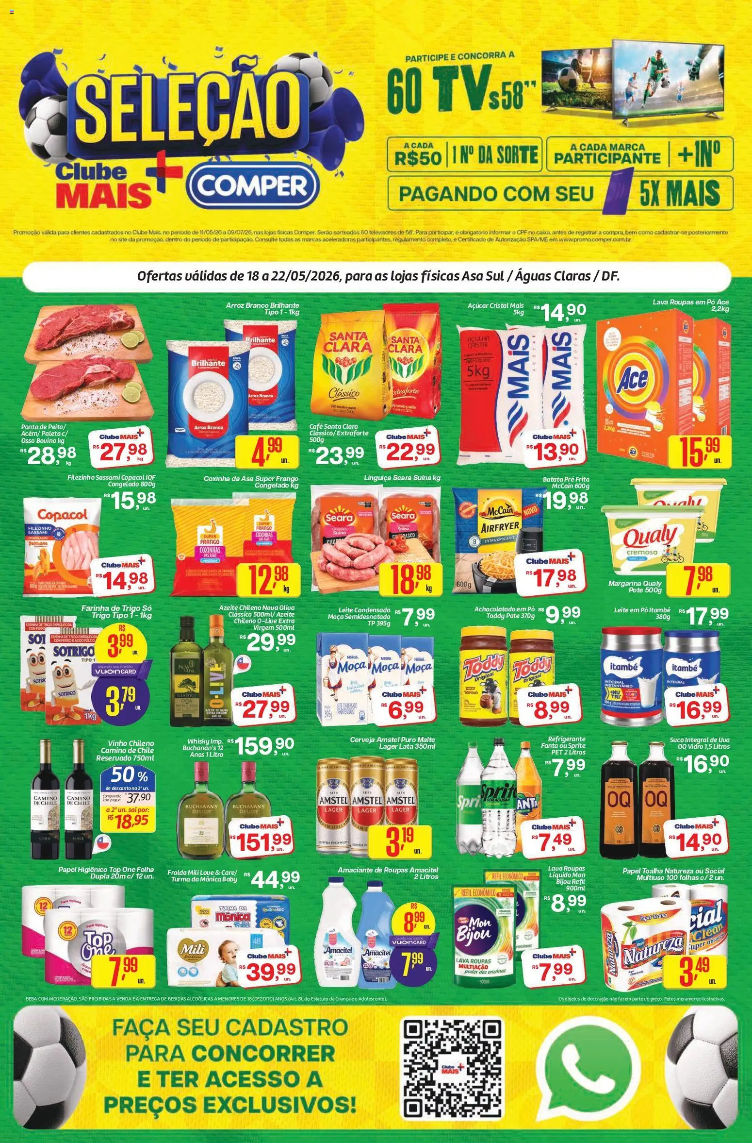 Comper Folheto - válido de 18.05.2026 | Página: 1 | Produtos: Amaciante de roupas, Azeite, Leite condensado, Amaciante