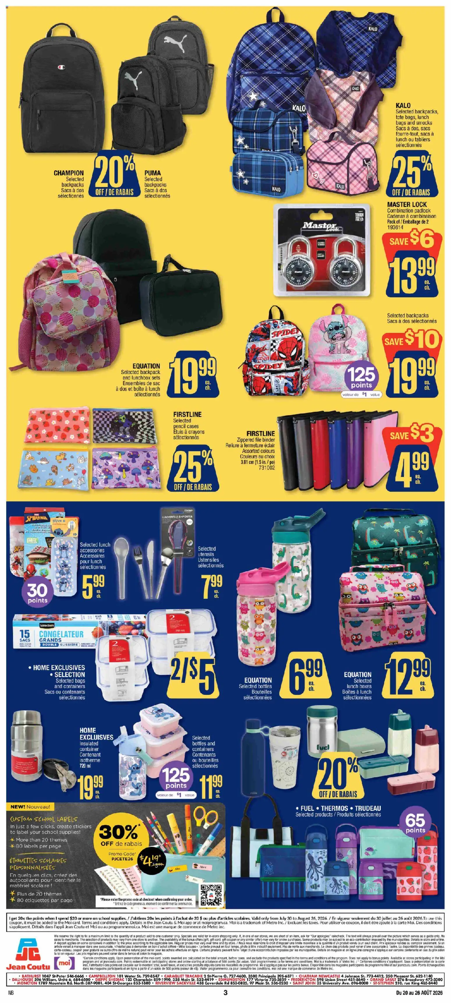 Jean Coutu flyer valid from Aug 20, 2026 | Page: 3