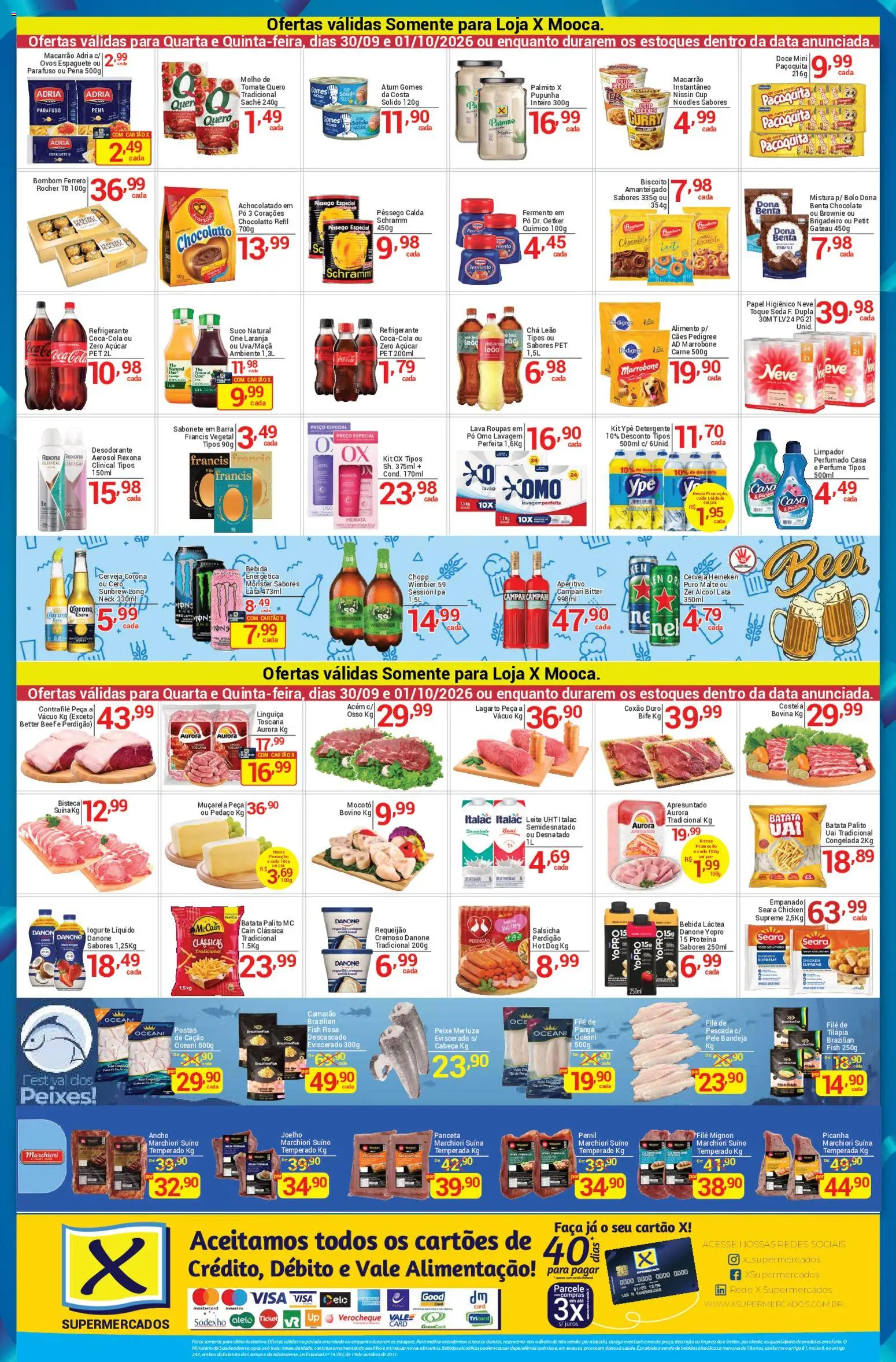 X Supermercados Folheto - válido de 30/09/2026 | Página: 2 | Produtos: Achocolatado, Acém, Carne, Bolo