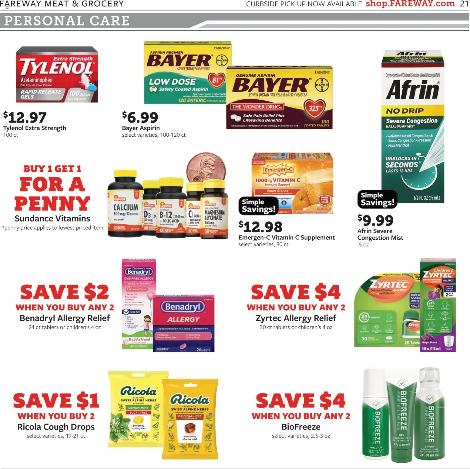 Fareway Weekly Ad - valid from 08/10/2026 | Page: 21 | Products: Magnesium, Table, Meat, Cough drops